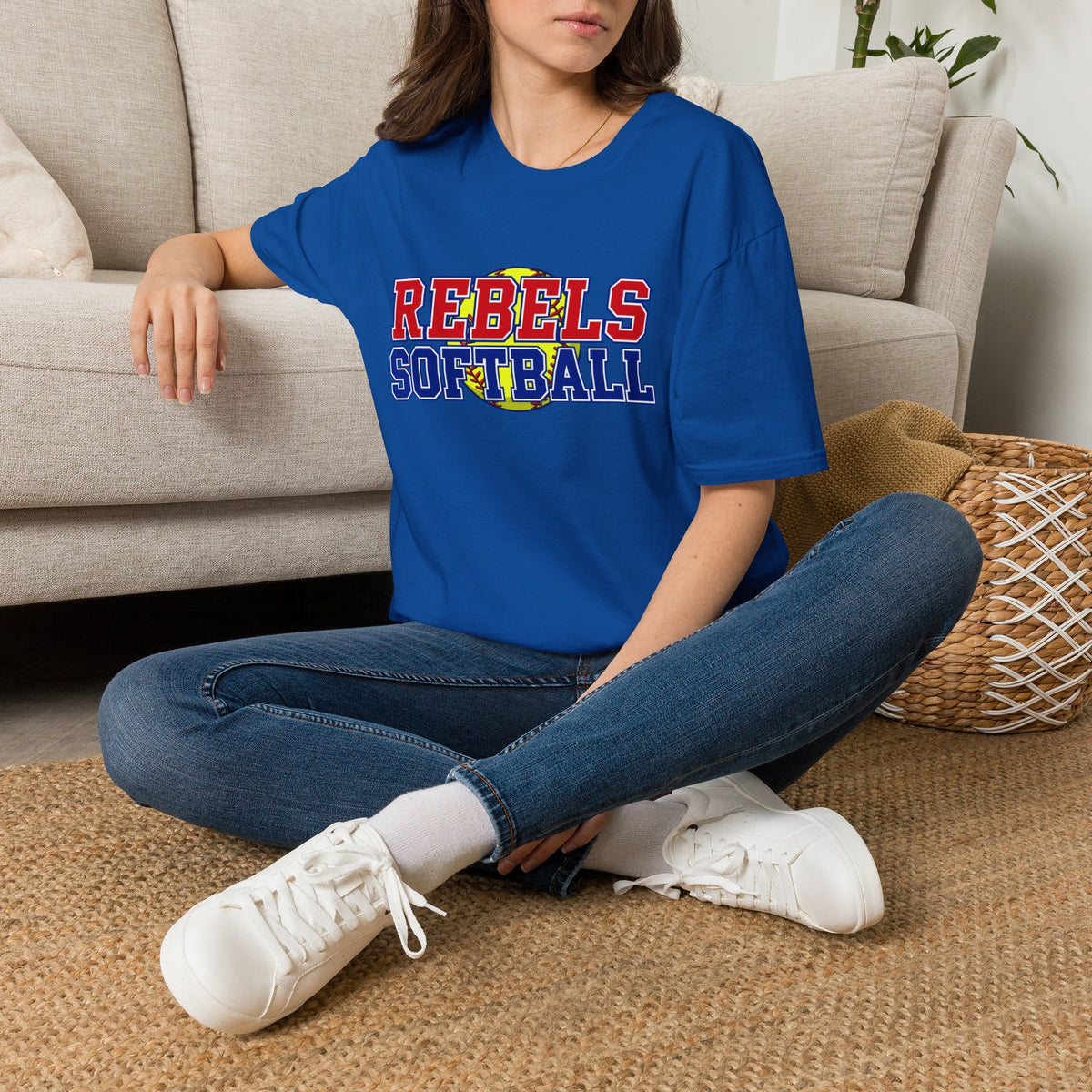 Rebels Softball T-Shirt — Retro Team Spirit Soft Tee