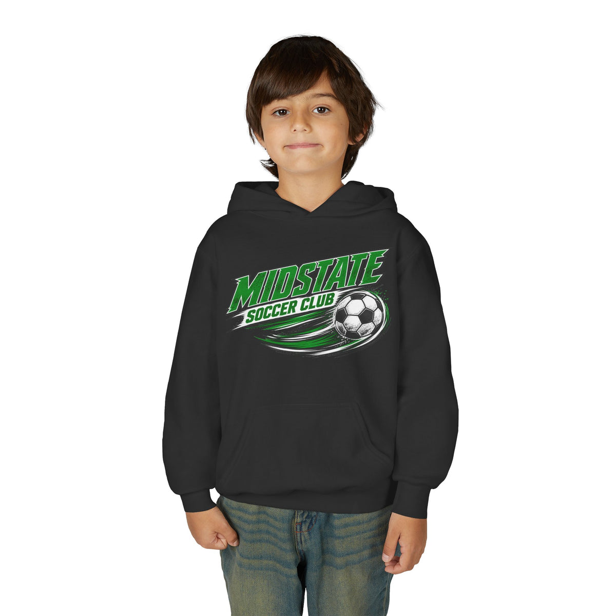 Youth Midstate Soccer Hoodie - MidState Soccer Club Graphic Hooded Sweatshirt