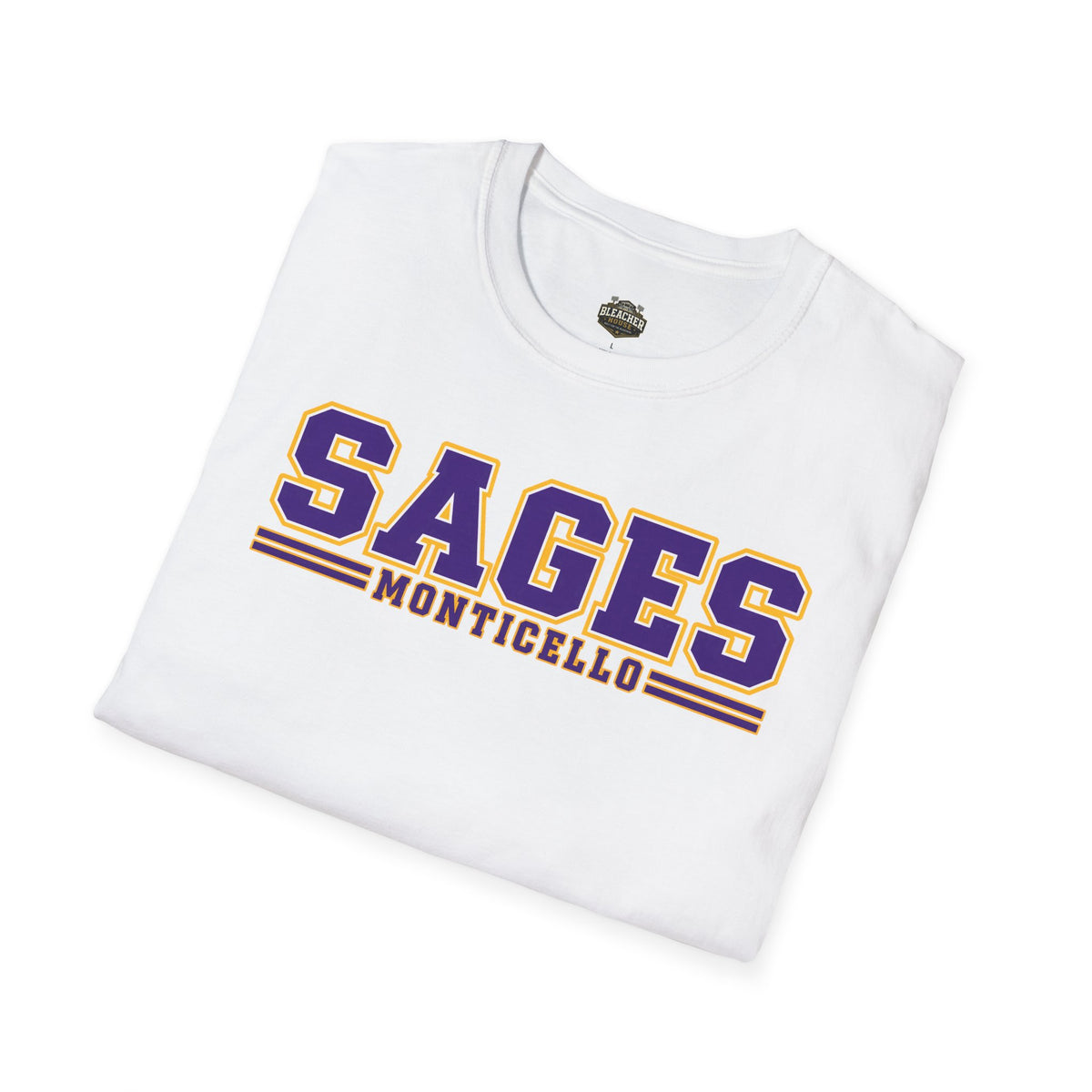 Sages Monticello Crew T‑Shirt — Classic Collegiate School Spirit Tee