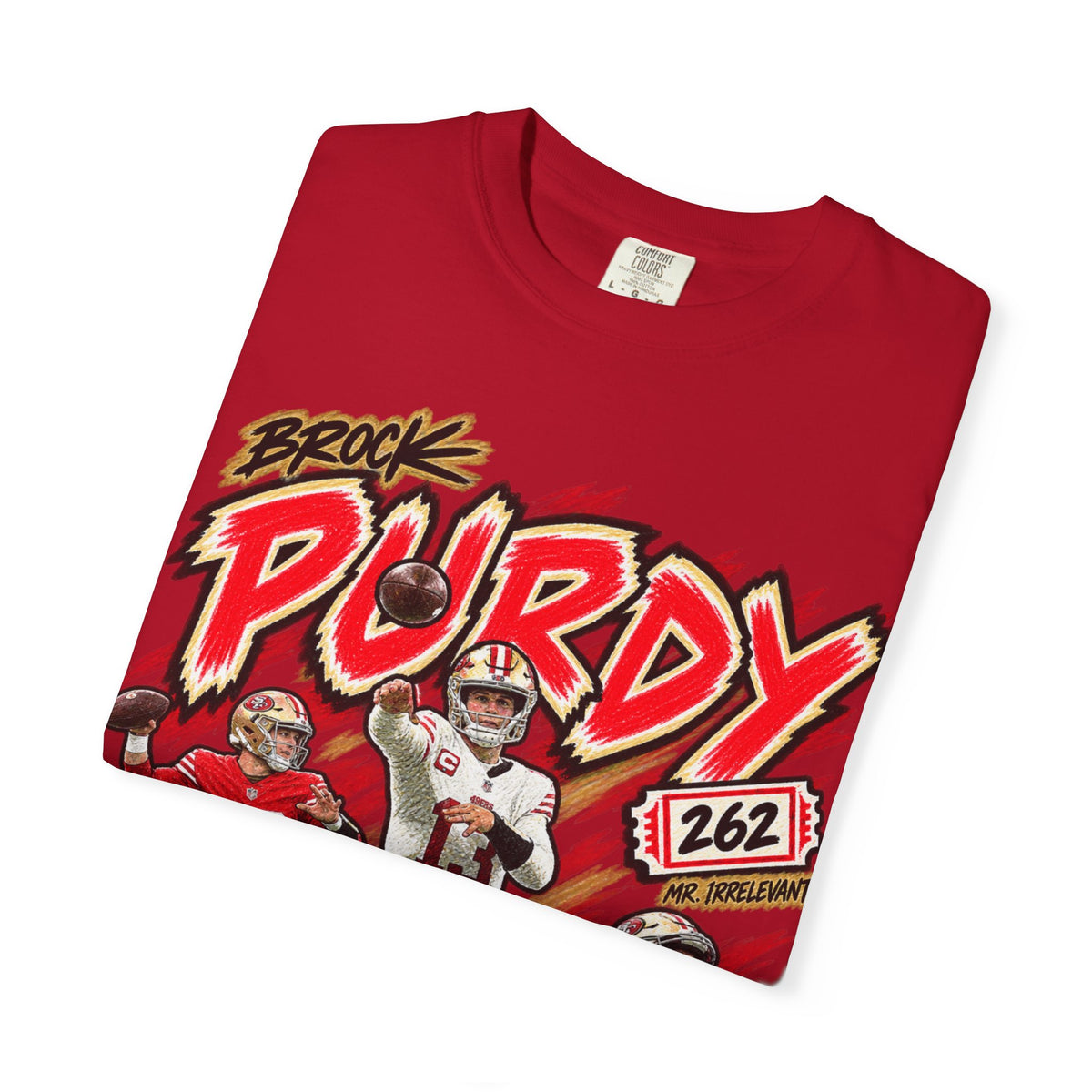 Brock Purdy, MR. IRRELEVANT Graphic T-Shirt - Sunday Standouts Sketch Series