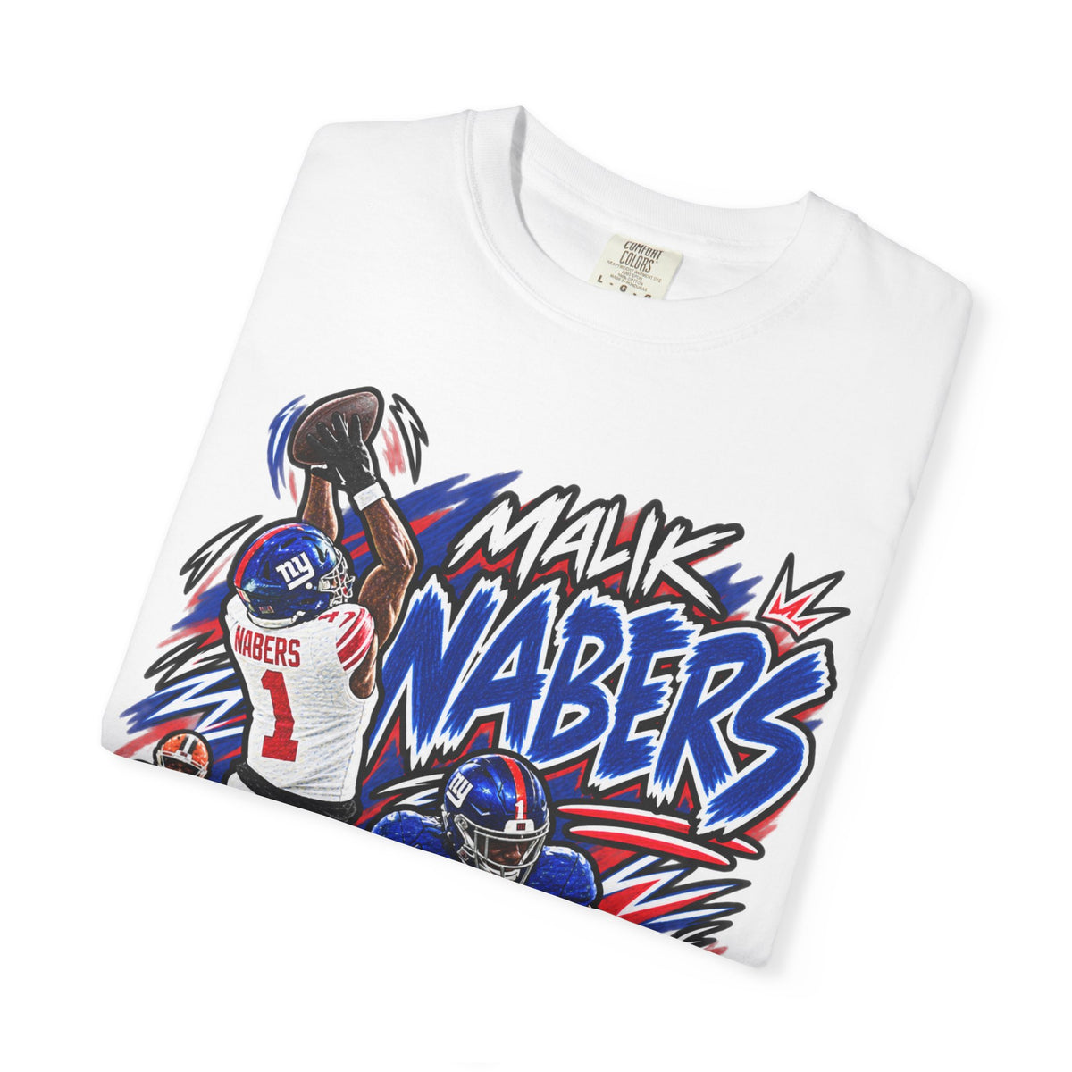 Malik Nabers Graphic T-Shirt - Sunday Standouts Sketch Series