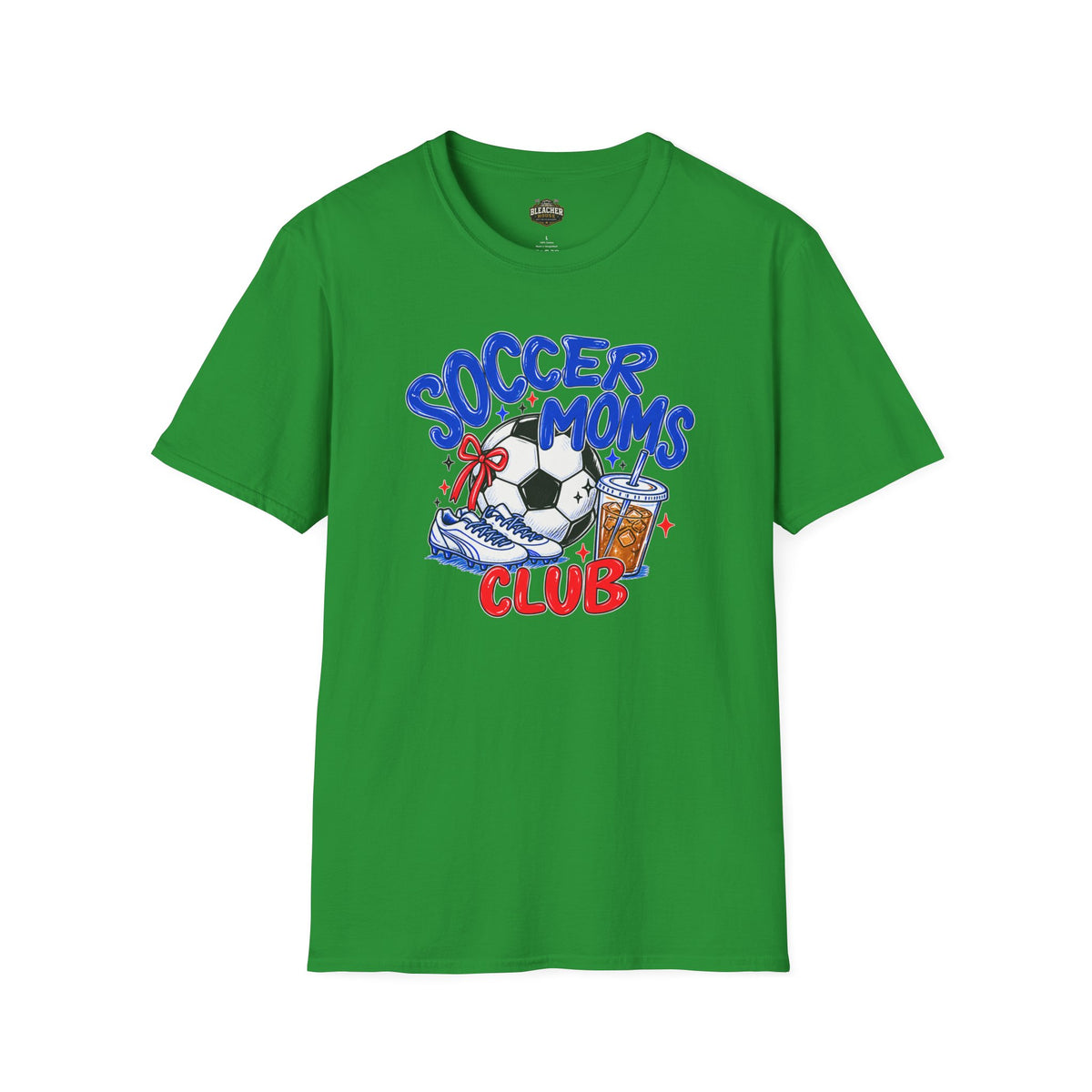 Soccer Moms Tee — 'Soccer Moms Club' Graphic T-Shirt with Ball, Cleats & Drink