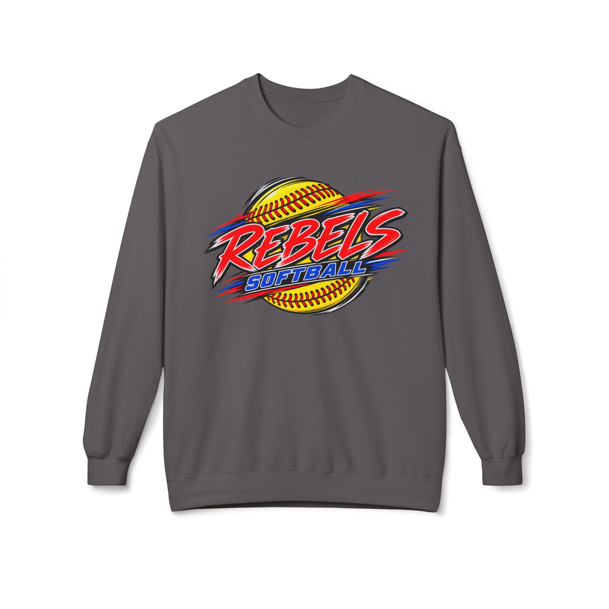 Rebels Softball Crewneck Sweatshirt — Bold Team Logo Pullover
