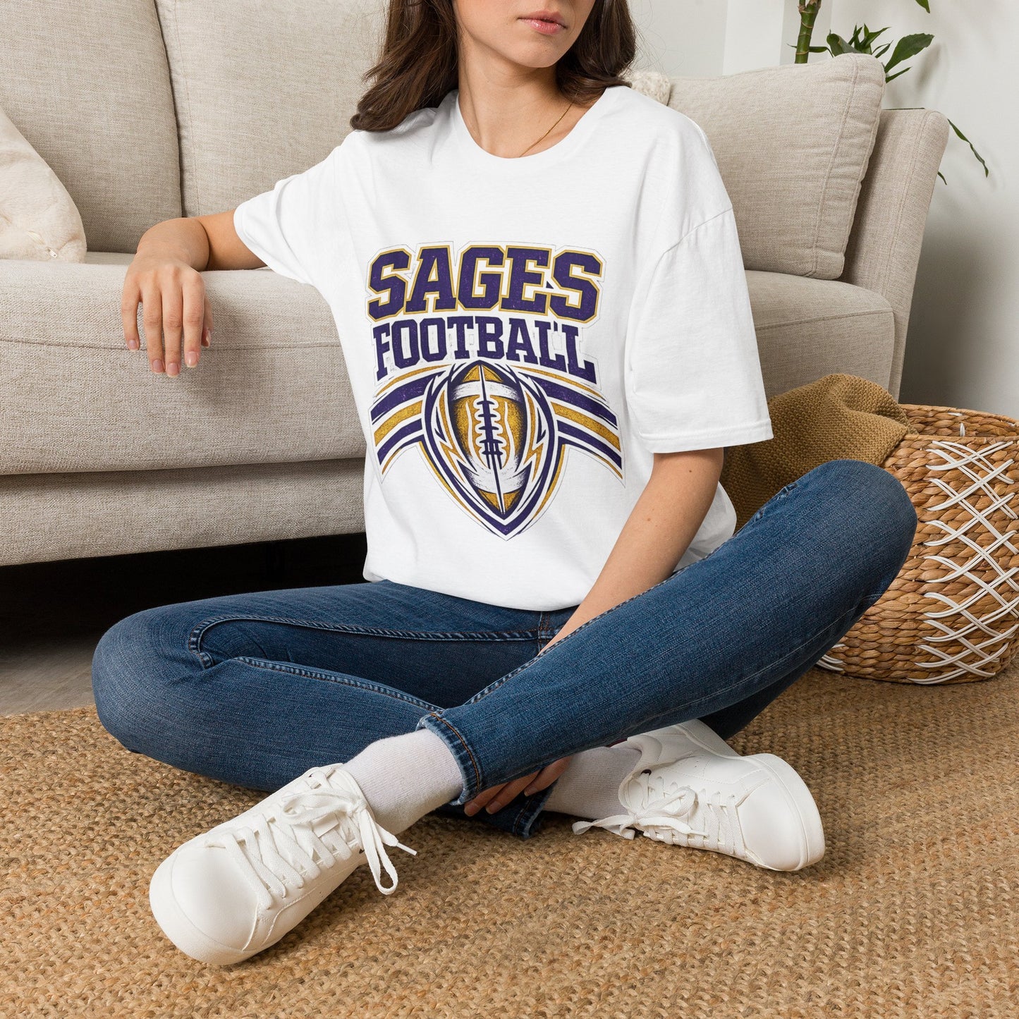 Sages Football T-Shirt — Vintage Collegiate Team Tee