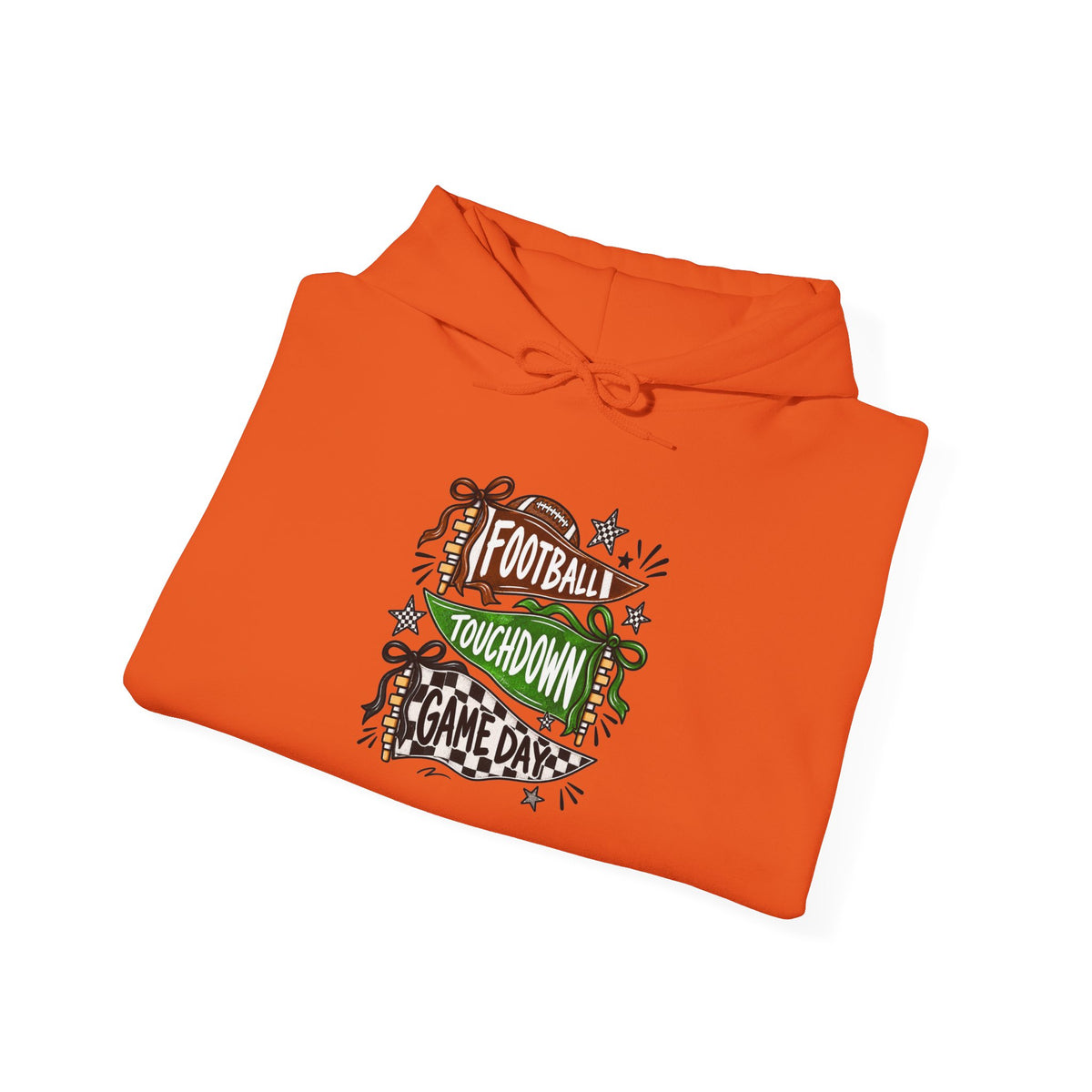 Football Touchdown Game Day Hoodie - Retro Grunge Sports Sweatshirt