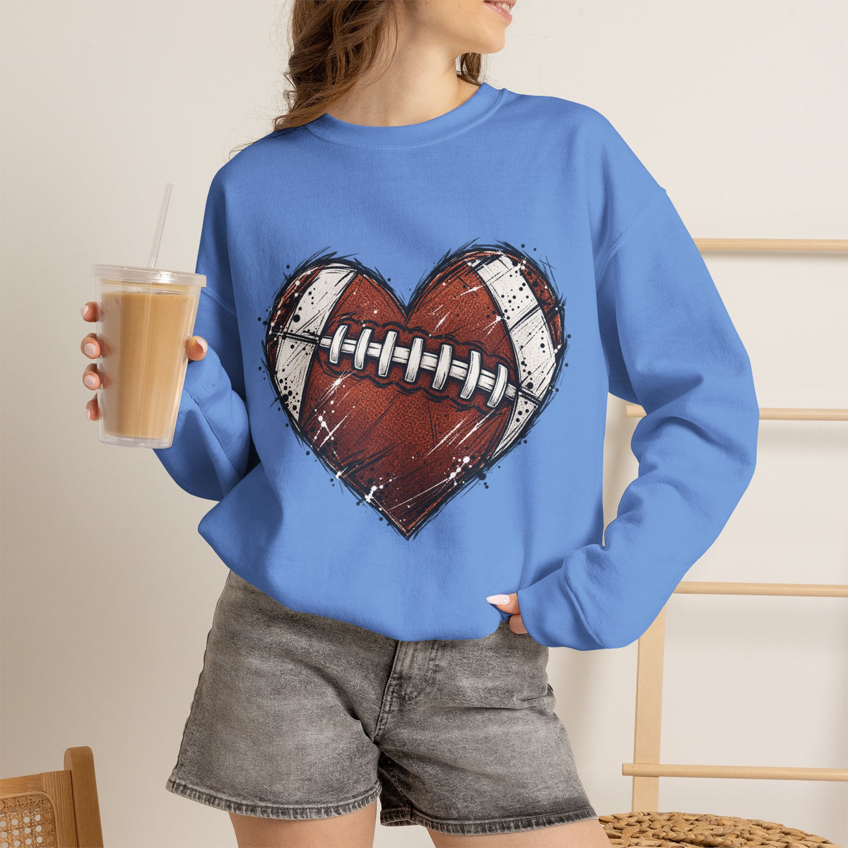 Unisex Heavy Blend™ Football Crewneck Sweatshirt