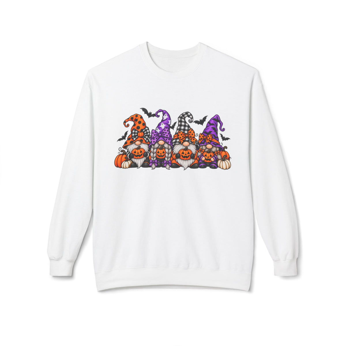 Halloween Pumpkin Gnomes Crewneck Sweatshirt