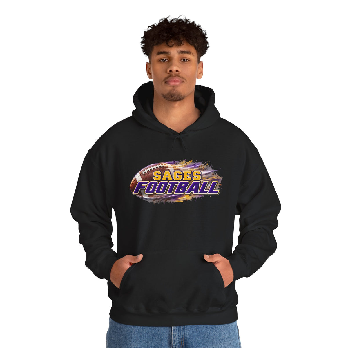 Sages Flaming Football Hoodie