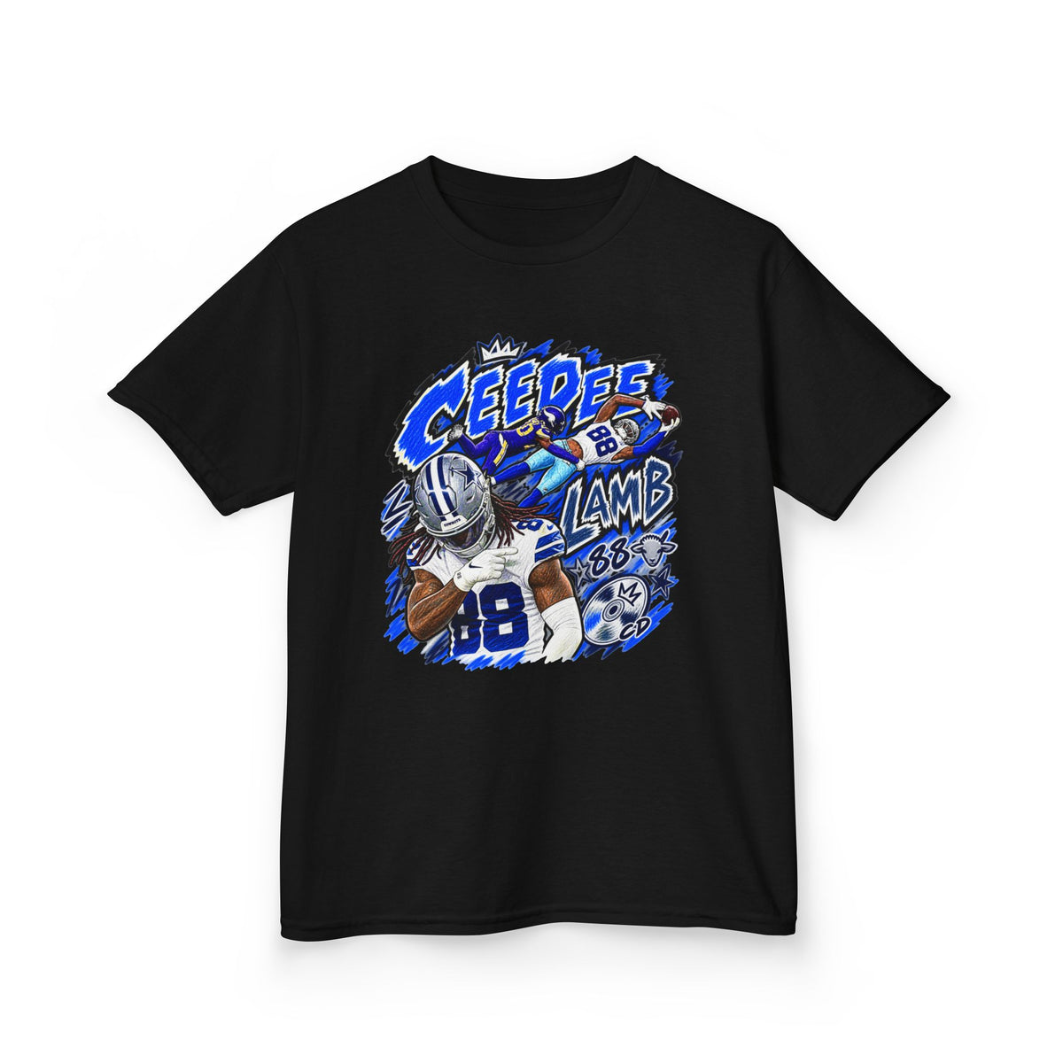 YOUTH CeeDee Lamb Graphic T-Shirt - Sunday Standouts Sketch Series