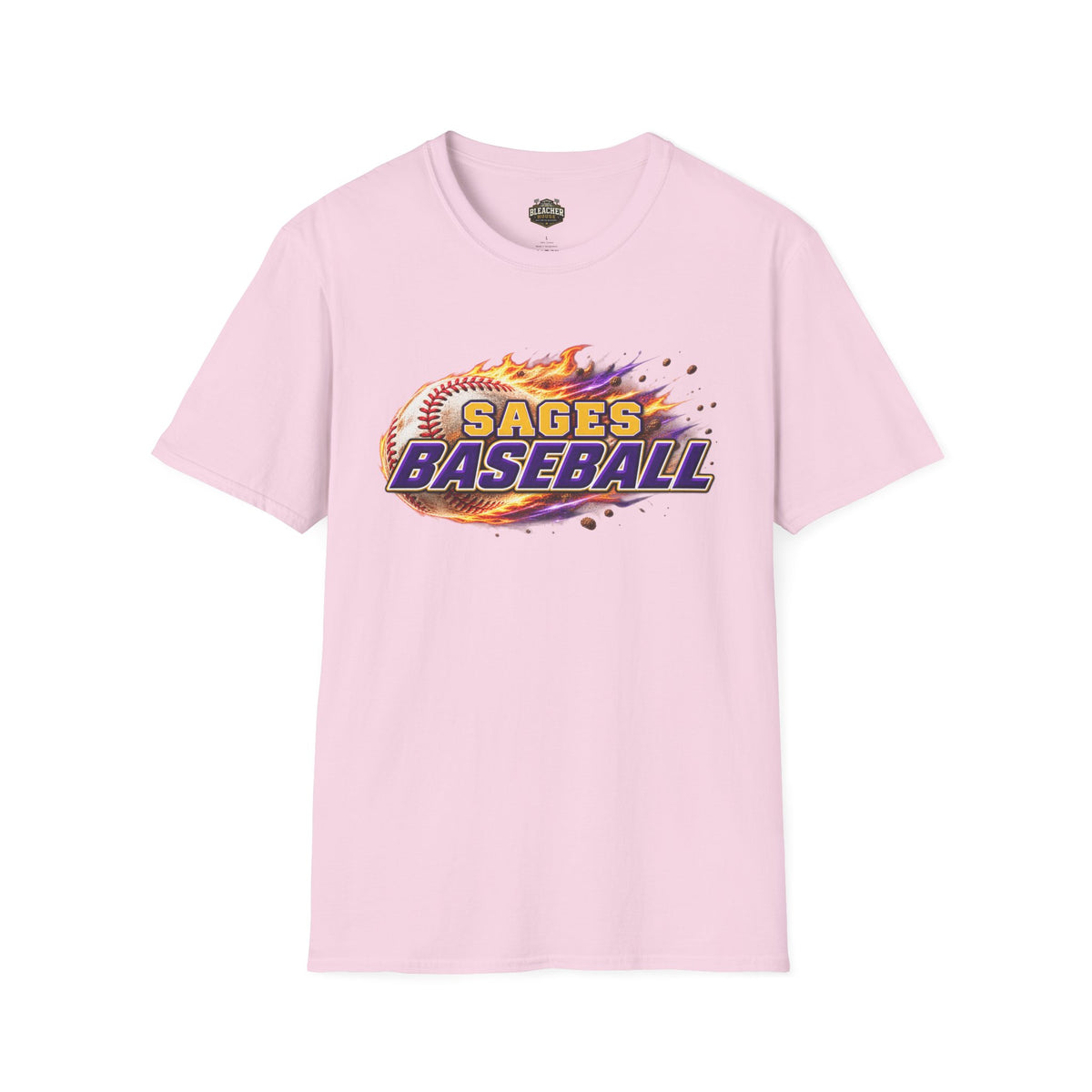 Sages Flaming Baseball T-Shirt — Flaming Baseball Team Tee