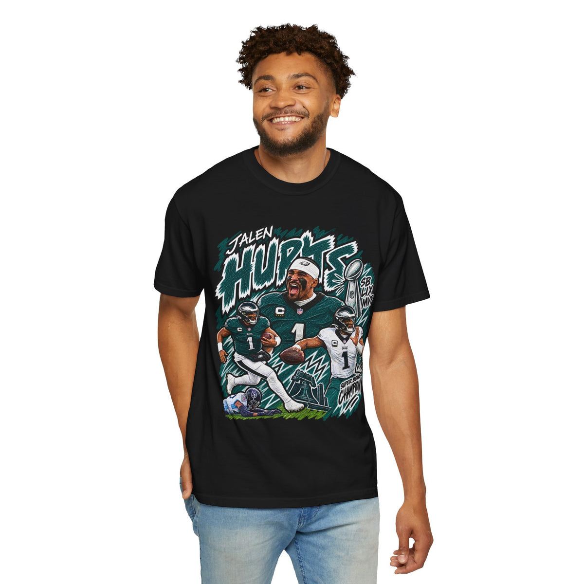 Jalen Hurts Graphic T-Shirt - Sunday Standouts Sketch Series