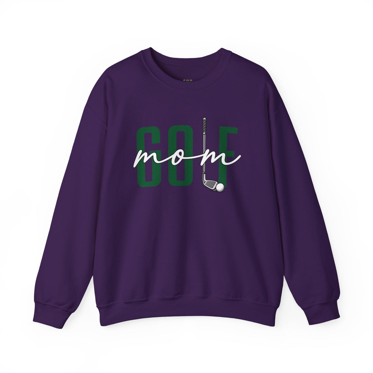 Golf Mom Crewneck Sweatshirt — 'MOM Graphic with Ball