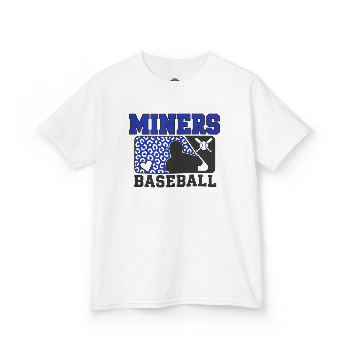YOUTH Miners Baseball T‑Shirt — Youth Team Tee with Batting Silhouette