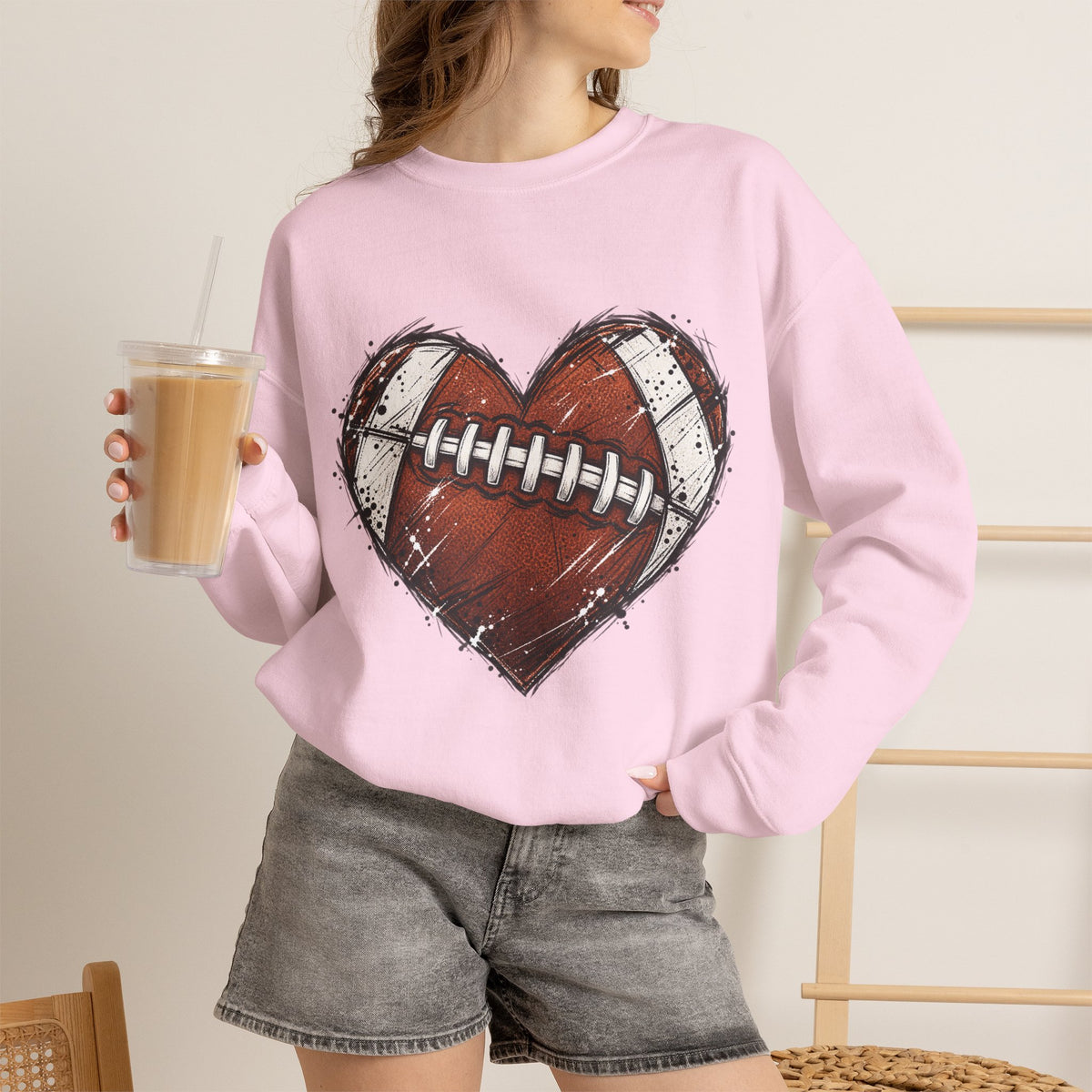 Unisex Heavy Blend™ Football Crewneck Sweatshirt