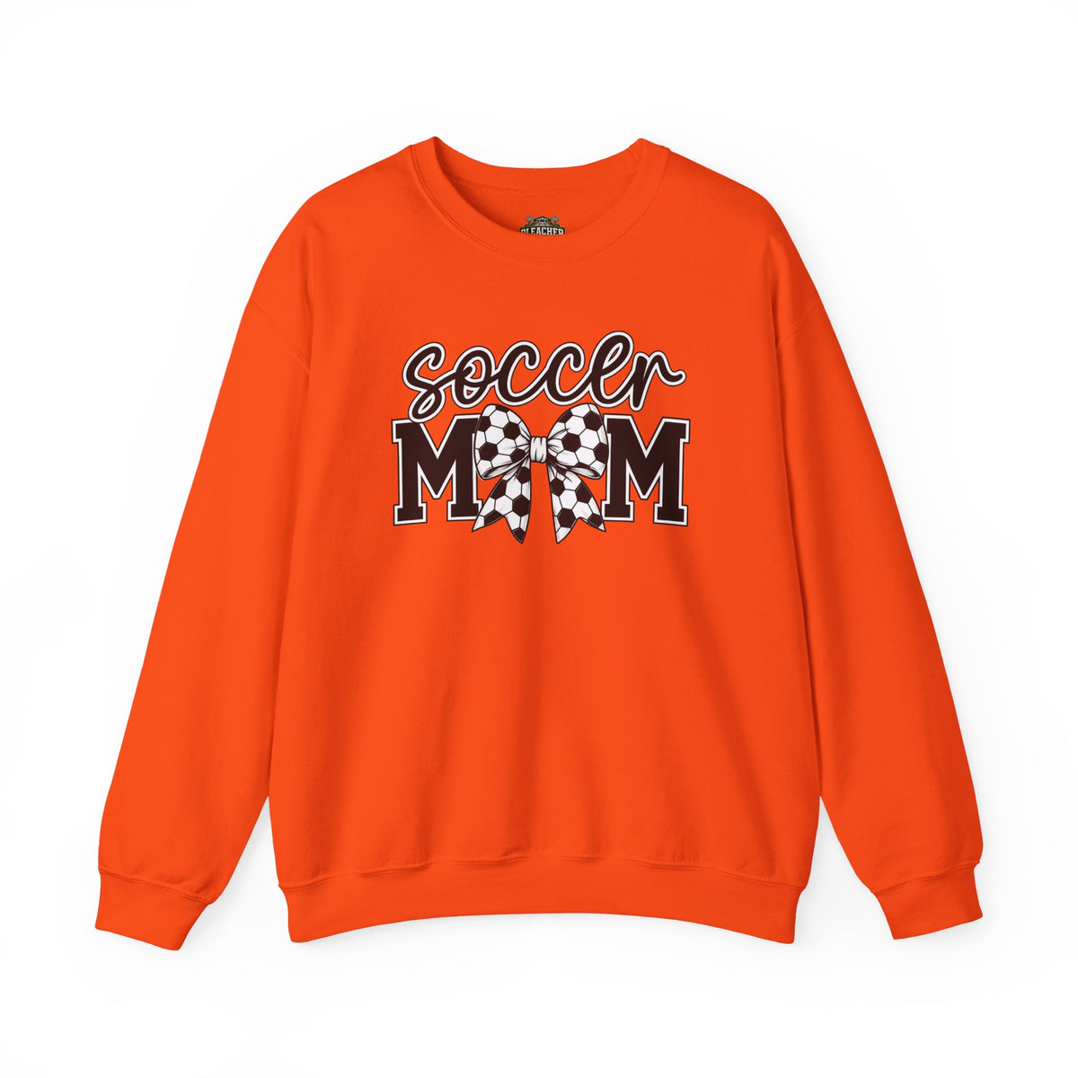 Soccer Mom Crewneck Sweatshirt — Cheer Mom Graphic Pullover with Soccer Bow