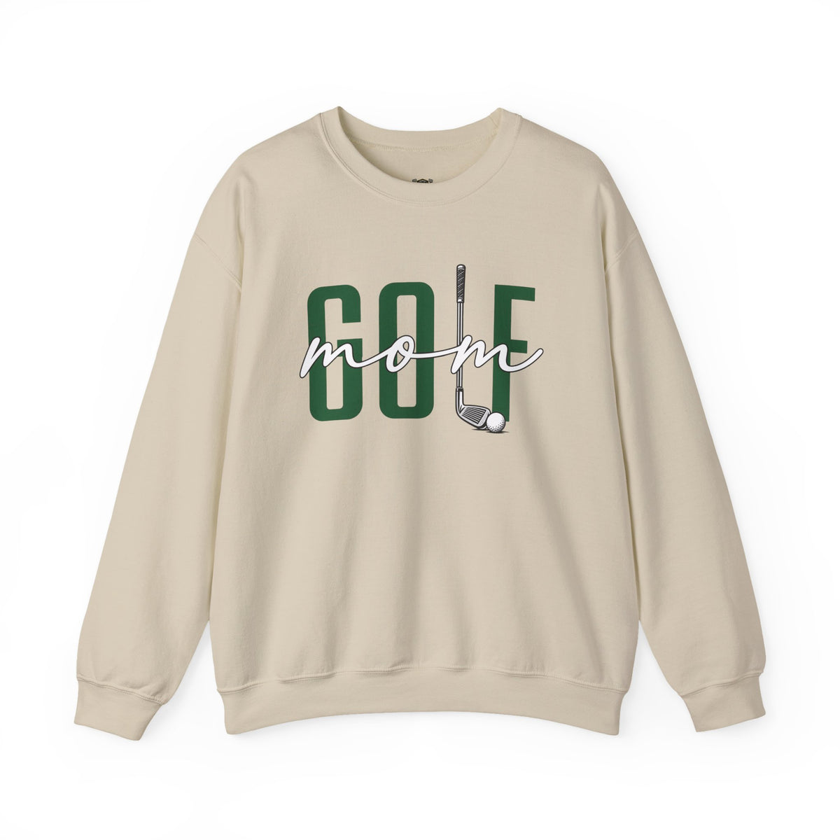 Golf Mom Crewneck Sweatshirt — 'MOM Graphic with Ball