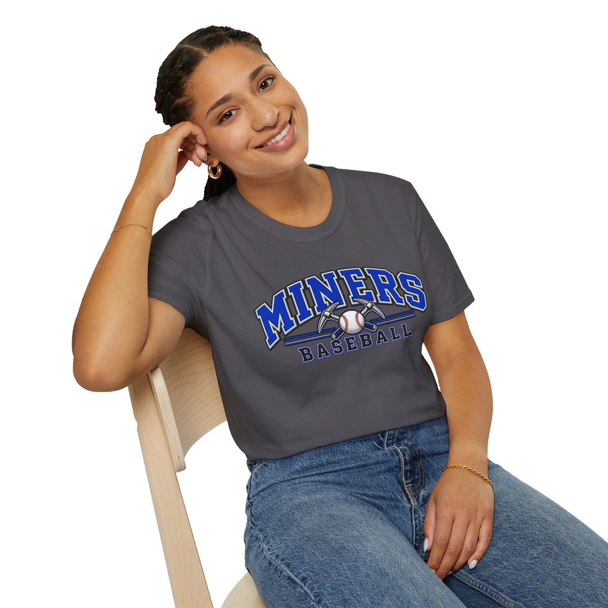 Miners Baseball T-Shirt – Team Logo Unisex Softstyle T shirt