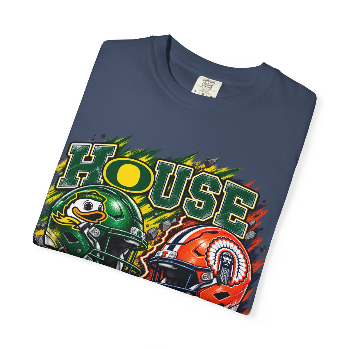 House Divided Football T-Shirt - Oregon vs. Illinois