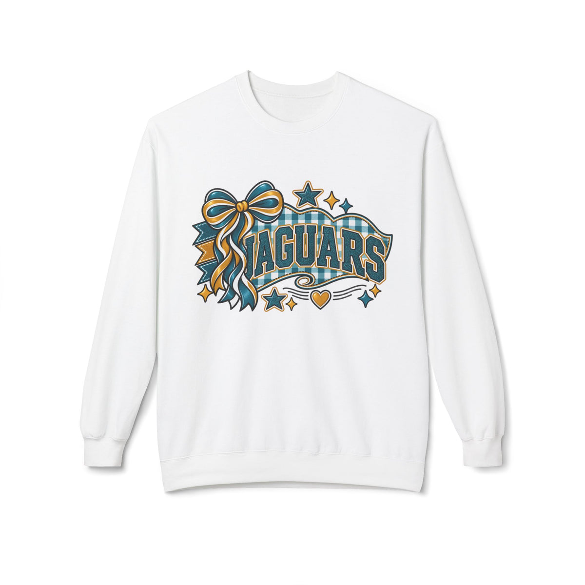 Jaguars Ribbon & Banner Crewneck Sweatshirt — Team Spirit Pullover