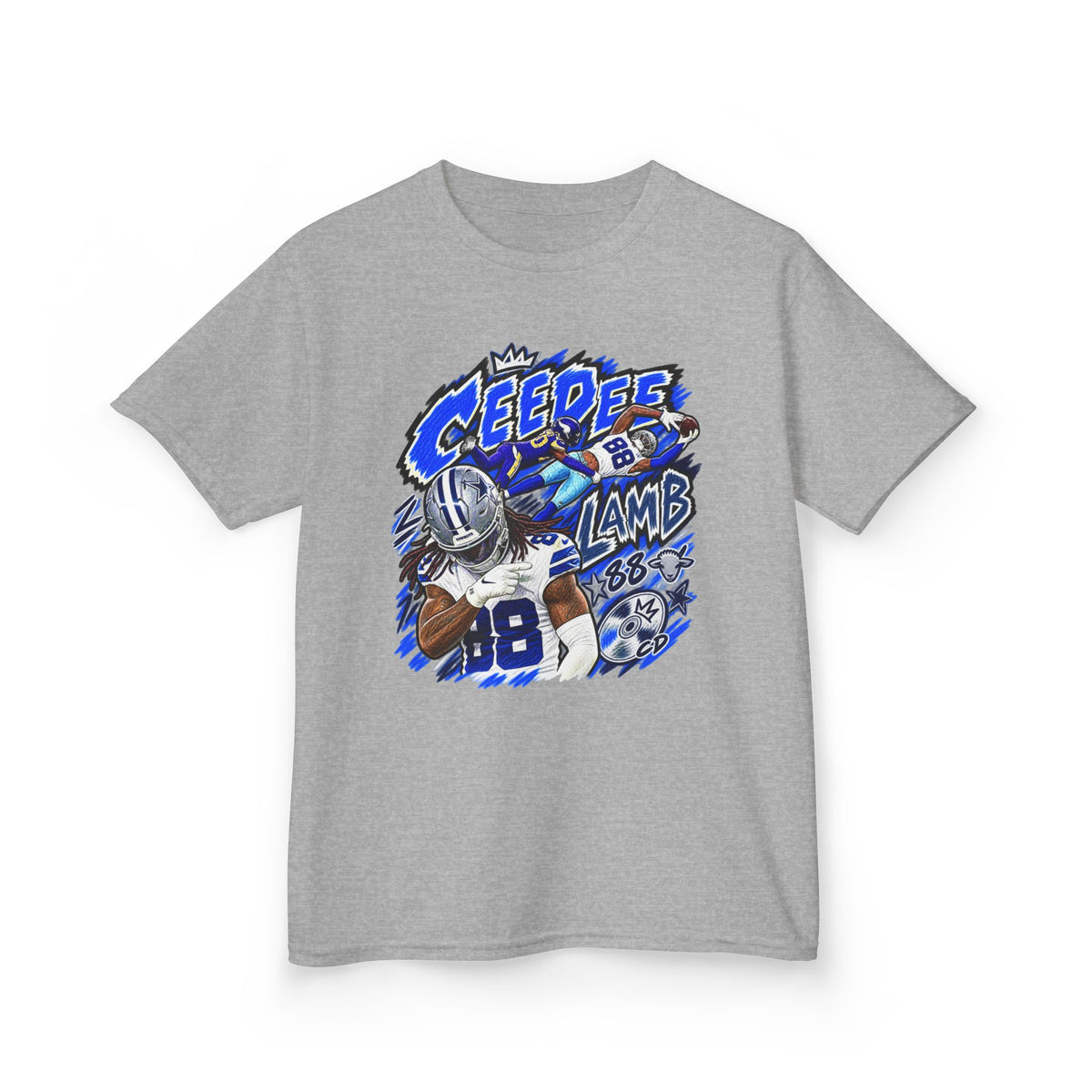 YOUTH CeeDee Lamb Graphic T-Shirt - Sunday Standouts Sketch Series