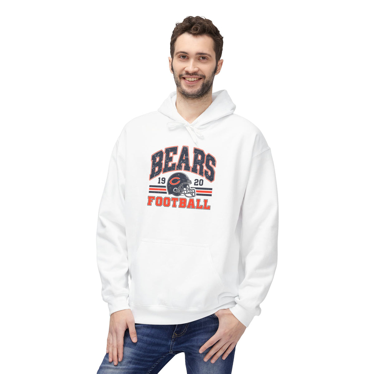 Bears Football Hoodie — Vintage 1920 Helmet Team Pullover