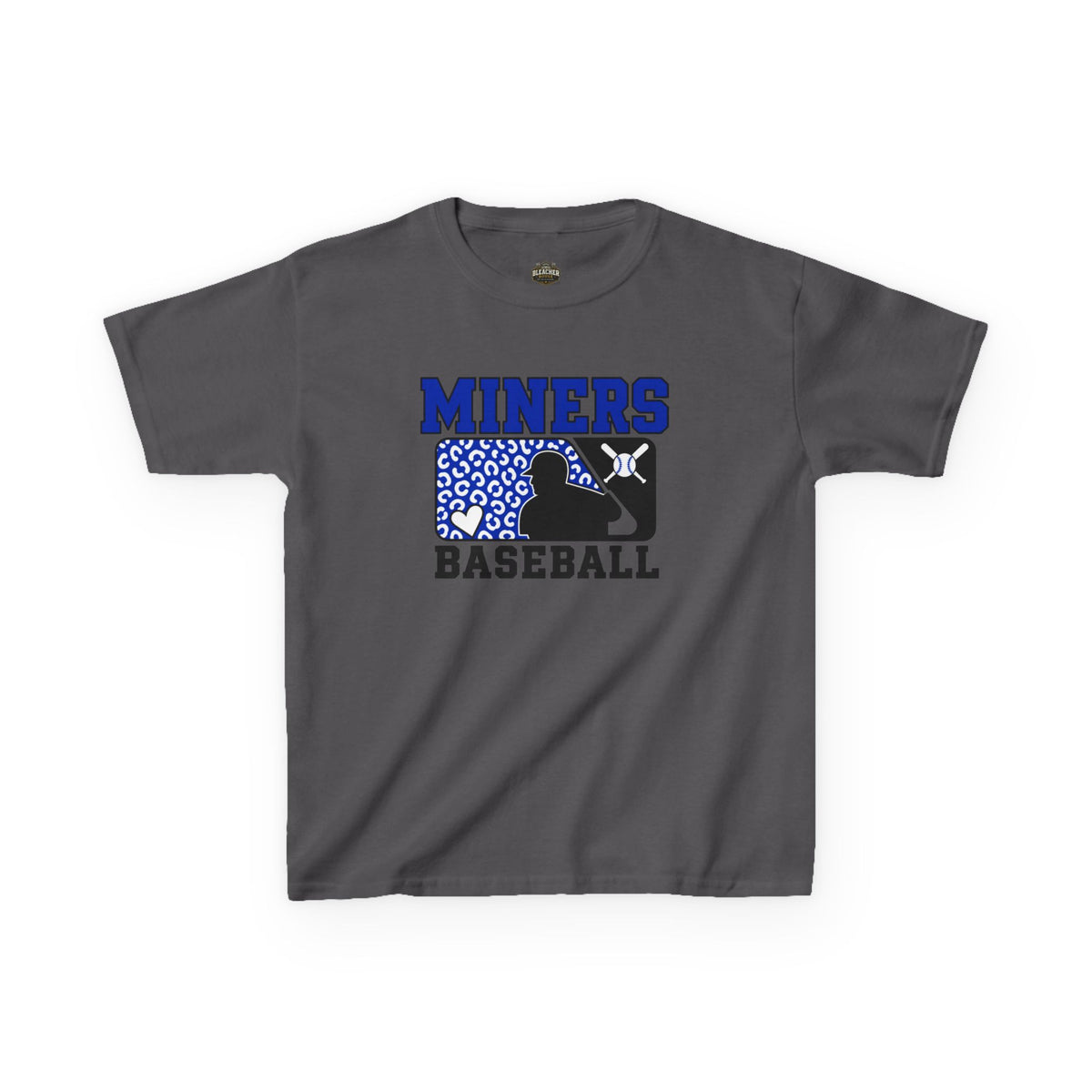 YOUTH Miners Baseball T‑Shirt — Youth Team Tee with Batting Silhouette