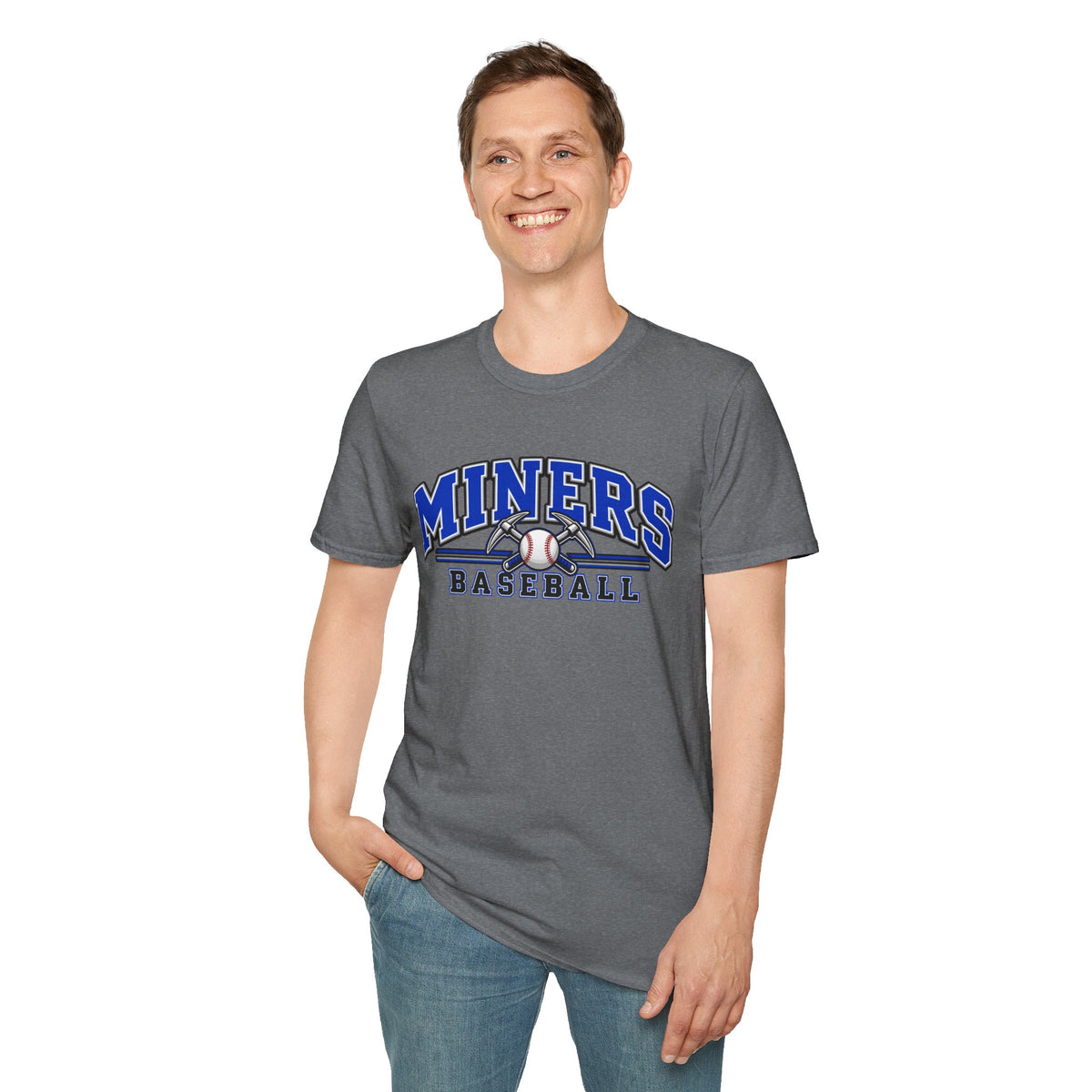 Miners Baseball T-Shirt – Team Logo Unisex Softstyle T shirt