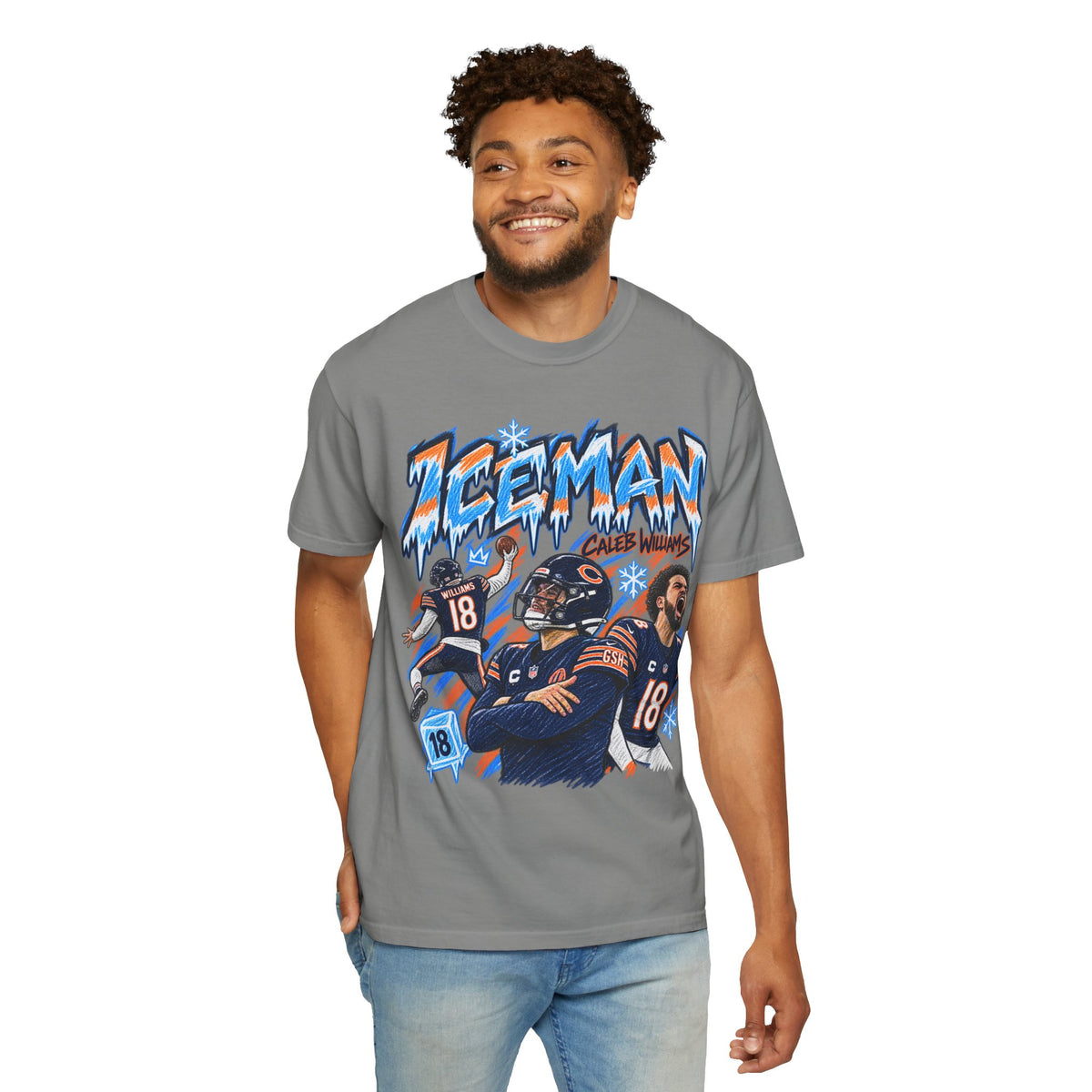 Caleb Williams, ICEMAN Graphic T-Shirt - Sunday Standouts Sketch Series