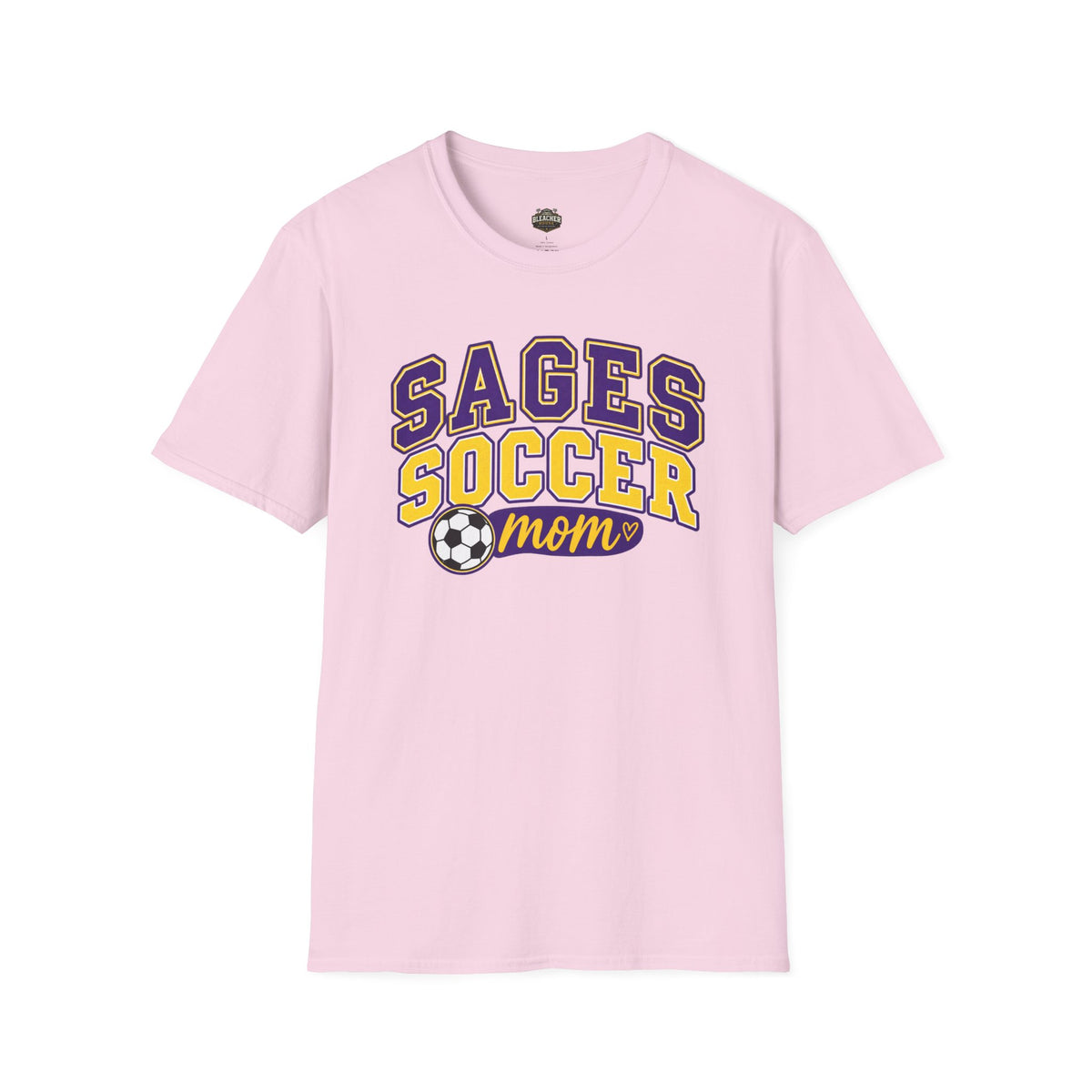 Sages Soccer Mom T‑Shirt — Purple & Gold Team Spirit Tee