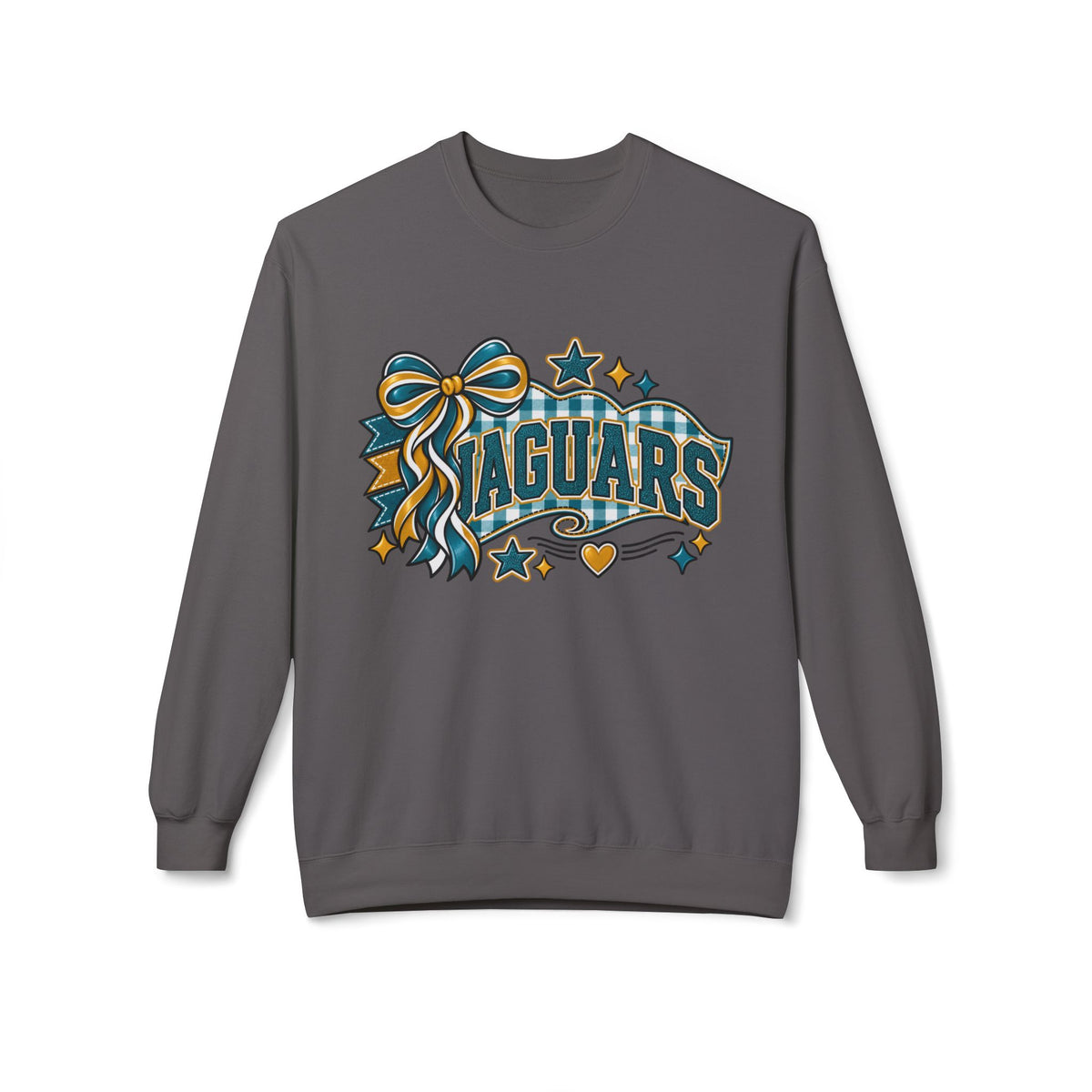 Jaguars Ribbon & Banner Crewneck Sweatshirt — Team Spirit Pullover