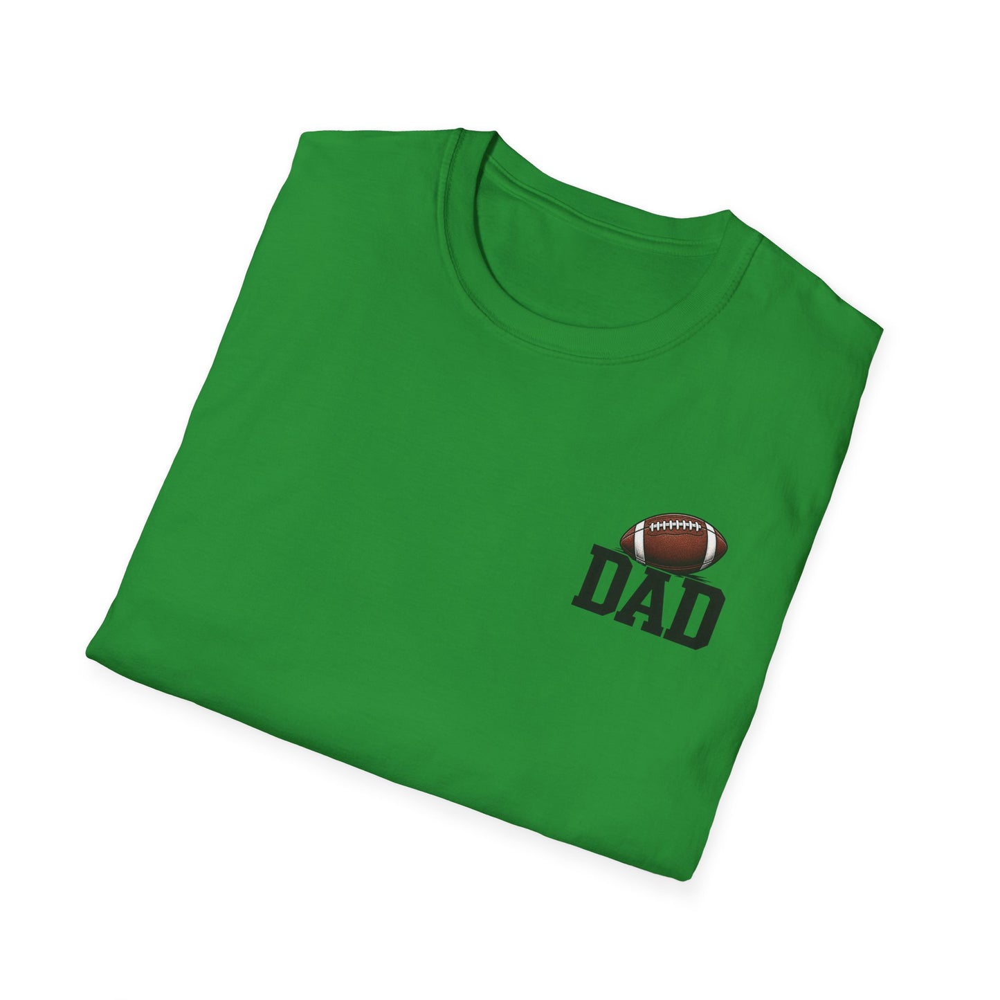 Football Dad T‑Shirt — 'DAD' with Football Chest Print