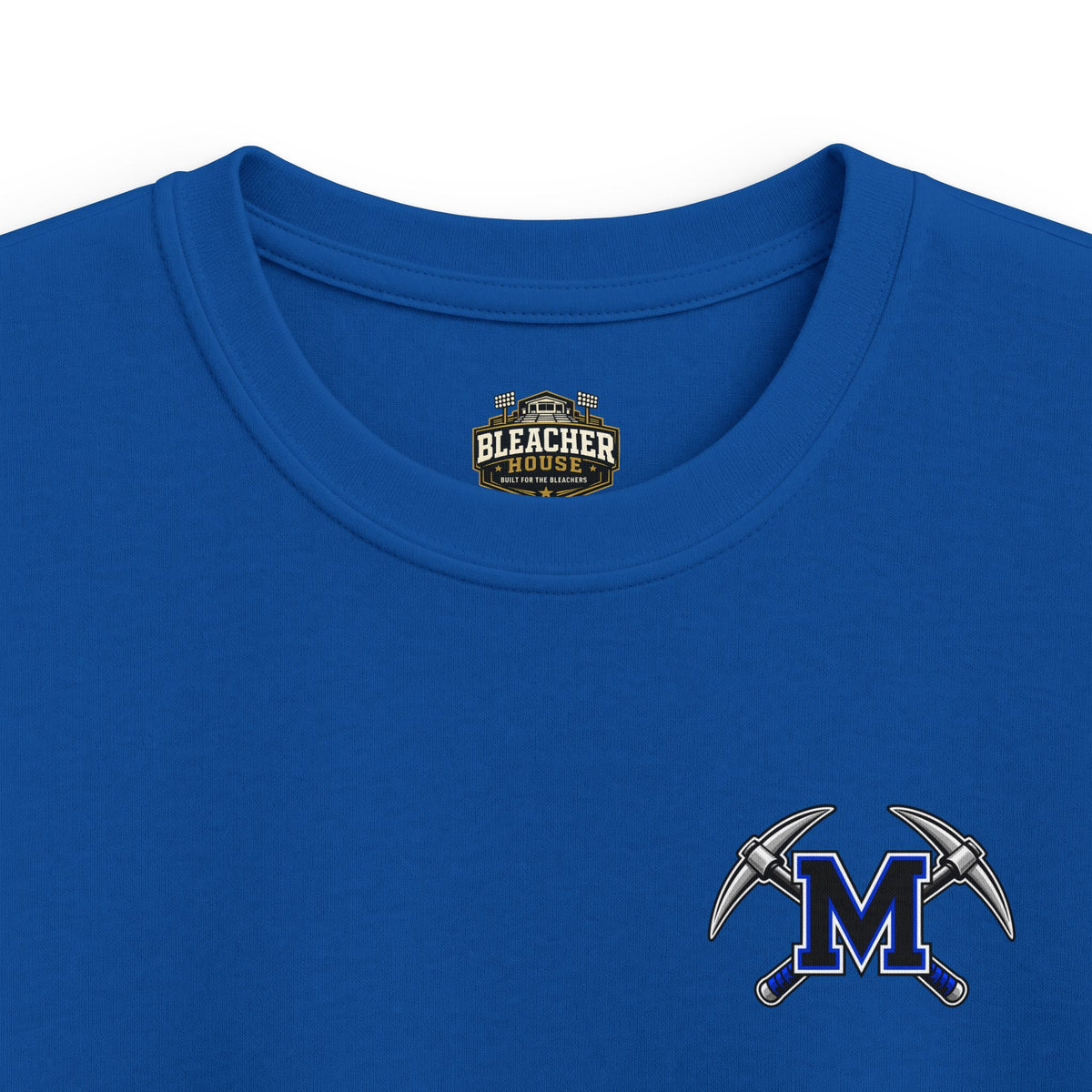 YOUTH Miners Graphic T-Shirt - Miners Logo on Front, Mascot Design on Back