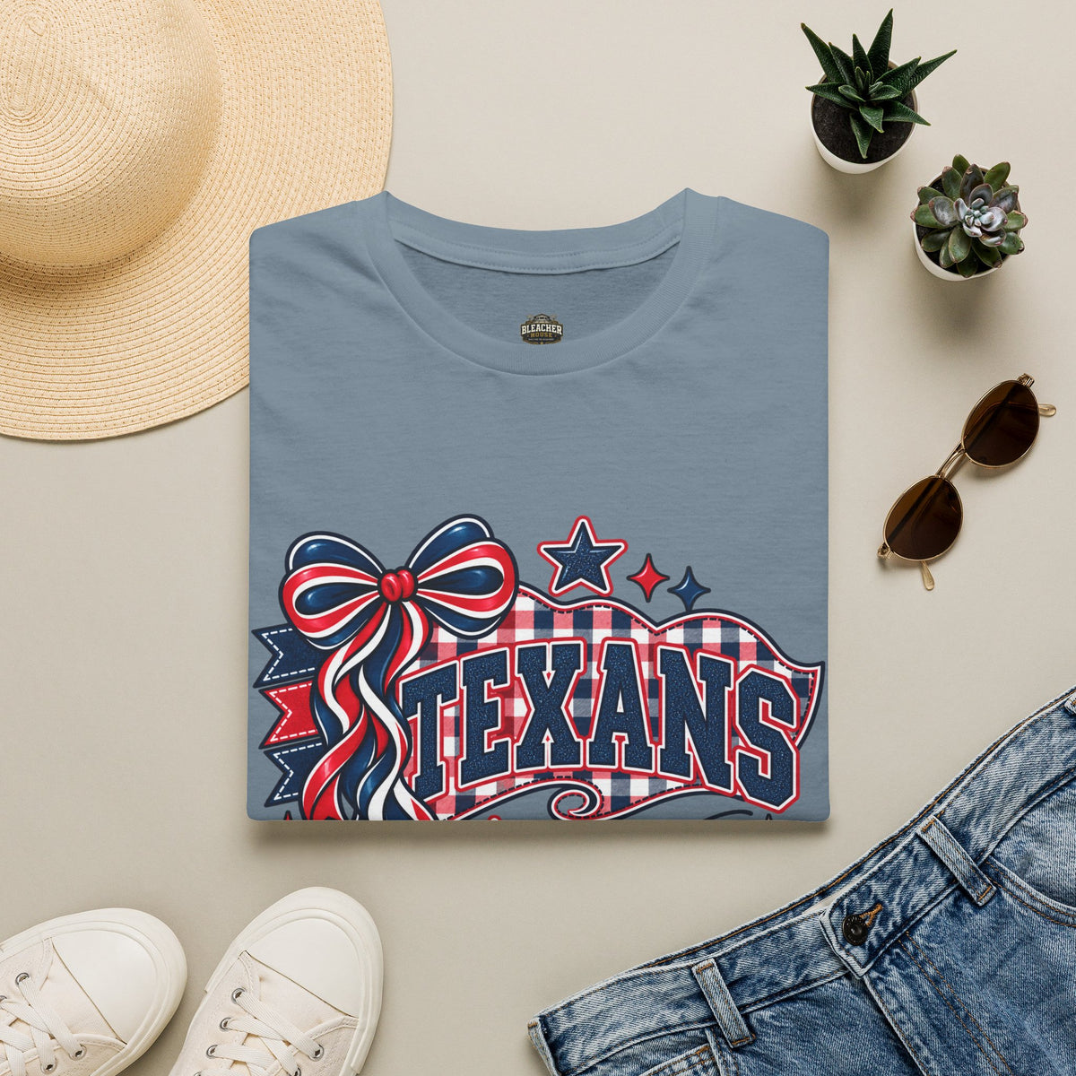 Texans Ribbon & Banner T-Shirt — Team Spirit Tee