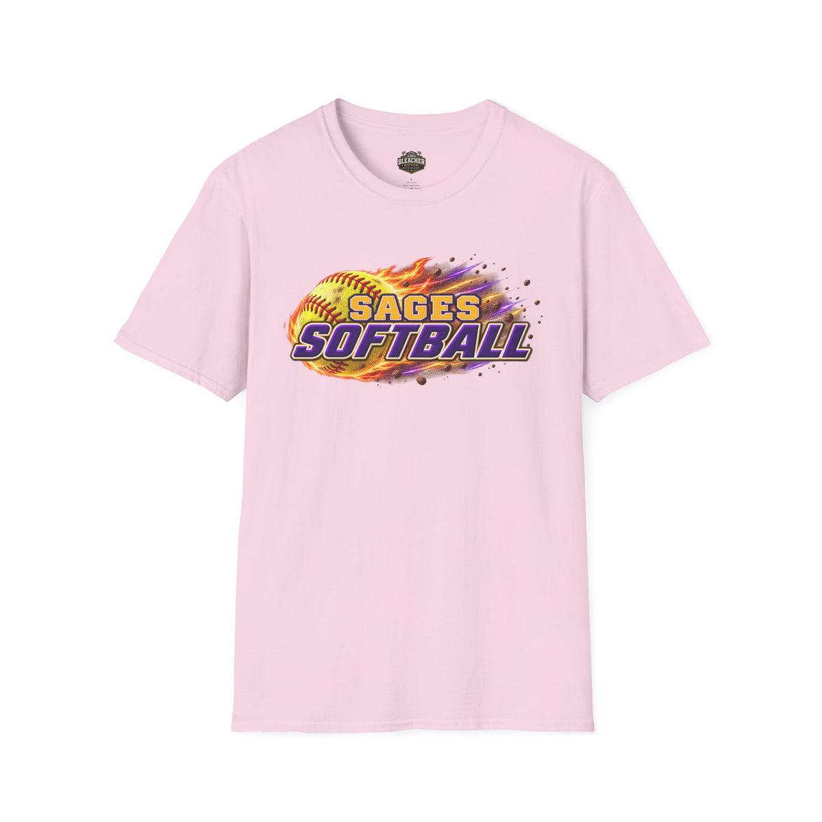 Sages Flaming Softball Graphic T‑Shirt