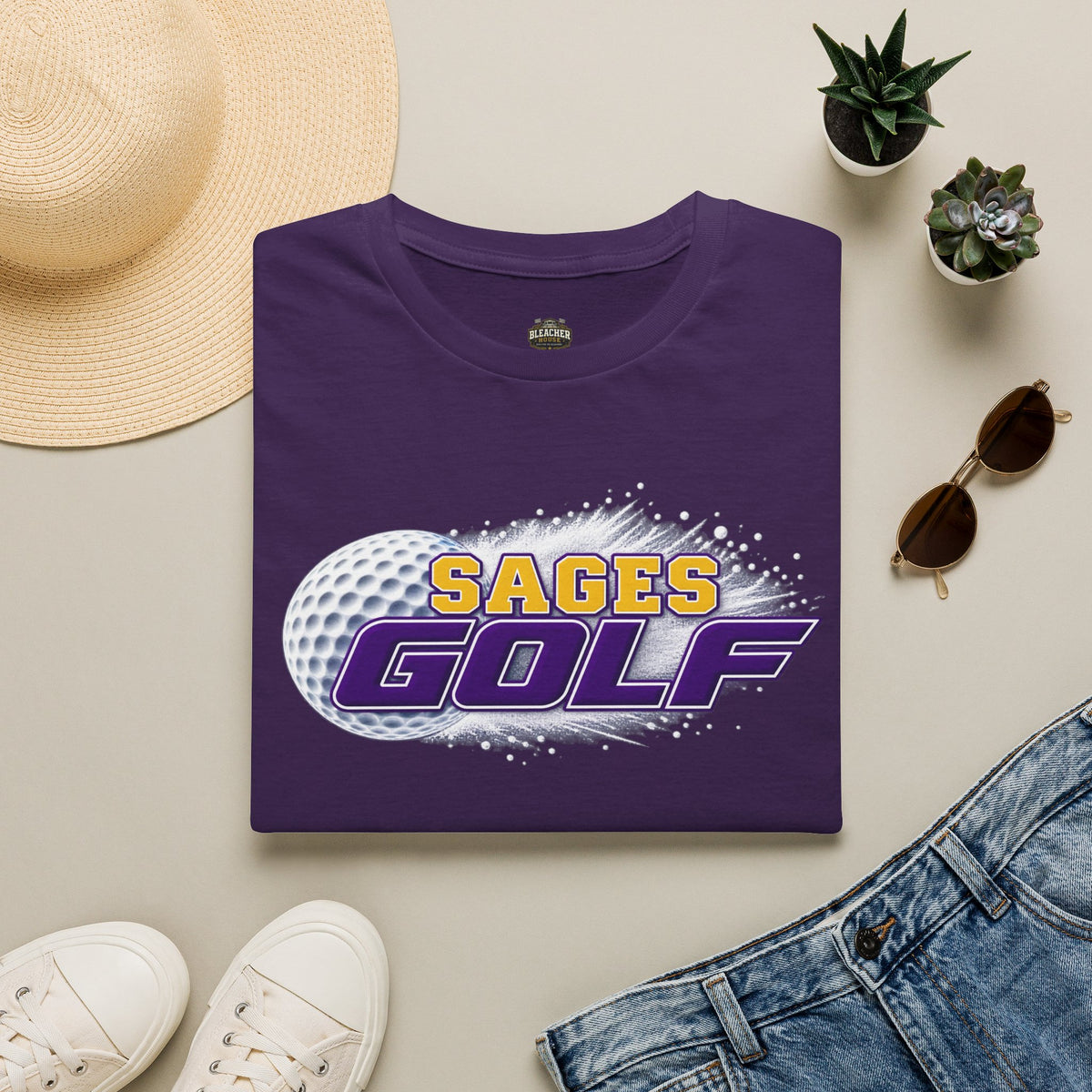 Sages Golf T-Shirt — Retro Golf Ball Team Tee