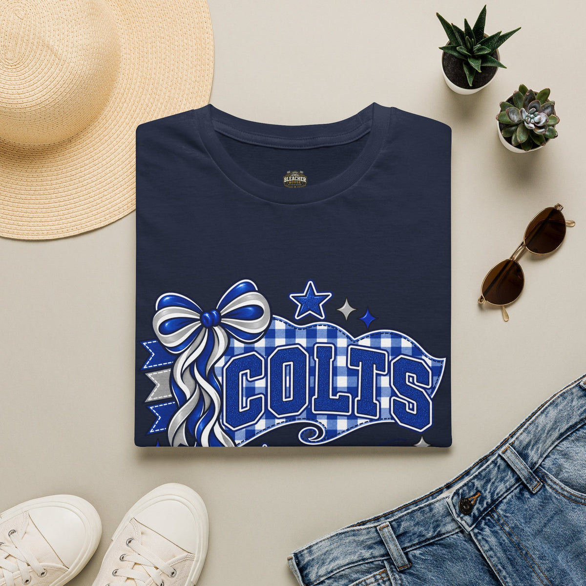 Colts Ribbon & Banner T-Shirt — Team Spirit Tee