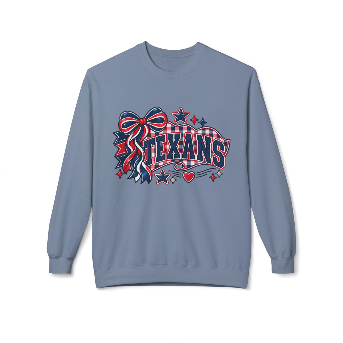 Texans Ribbon & Banner Crewneck Sweatshirt — Team Spirit Pullover