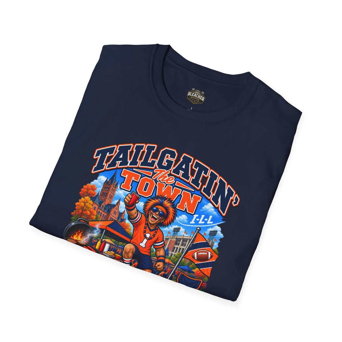 Tailgatin' the Town - ILLINOIS EDITION - College Game Day Tailgate Tee