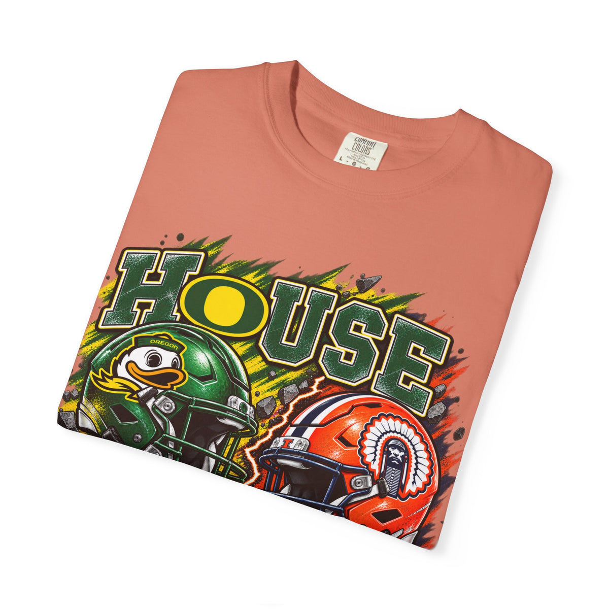 House Divided Football T-Shirt - Oregon vs. Illinois