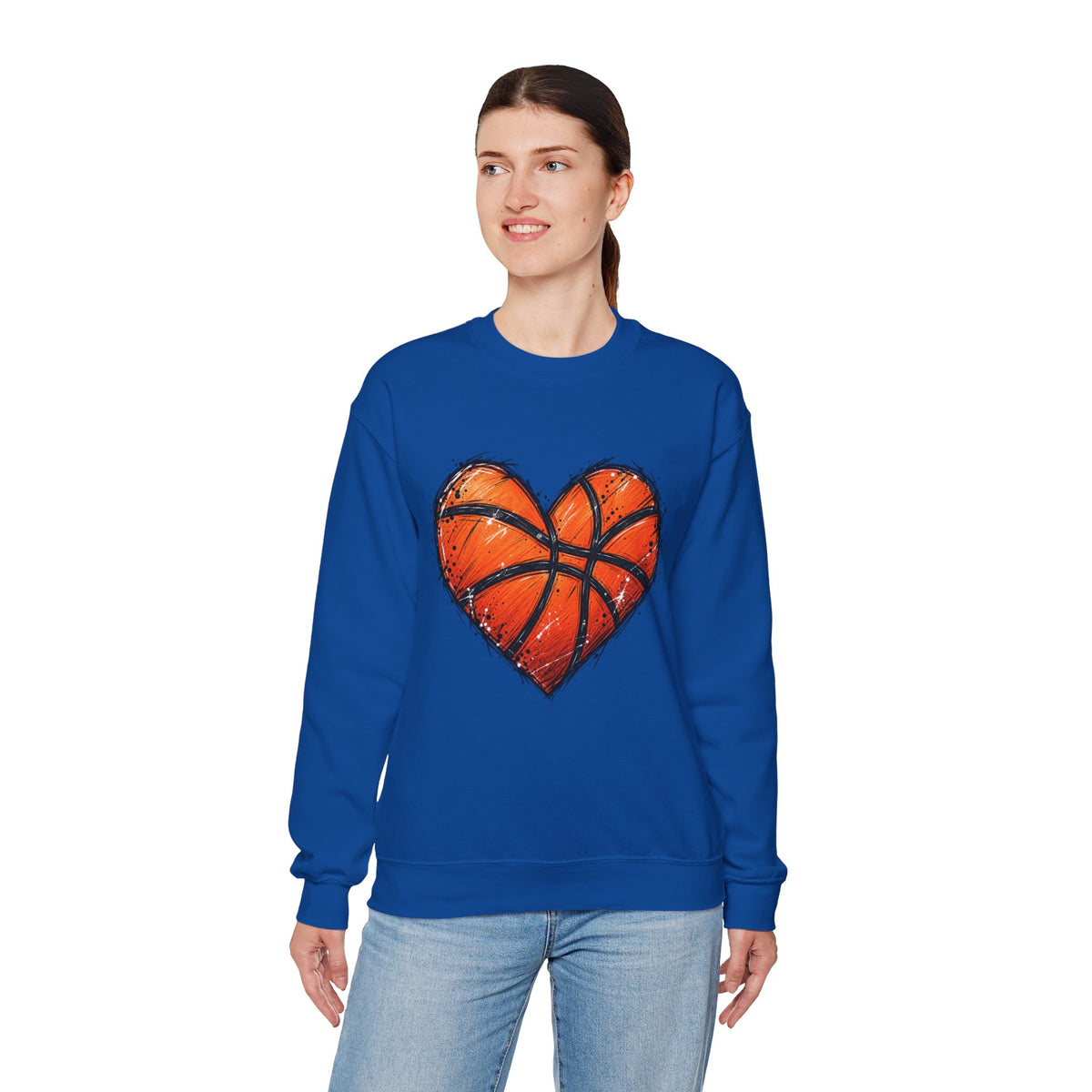 Basketball Heart Crewneck Sweatshirt