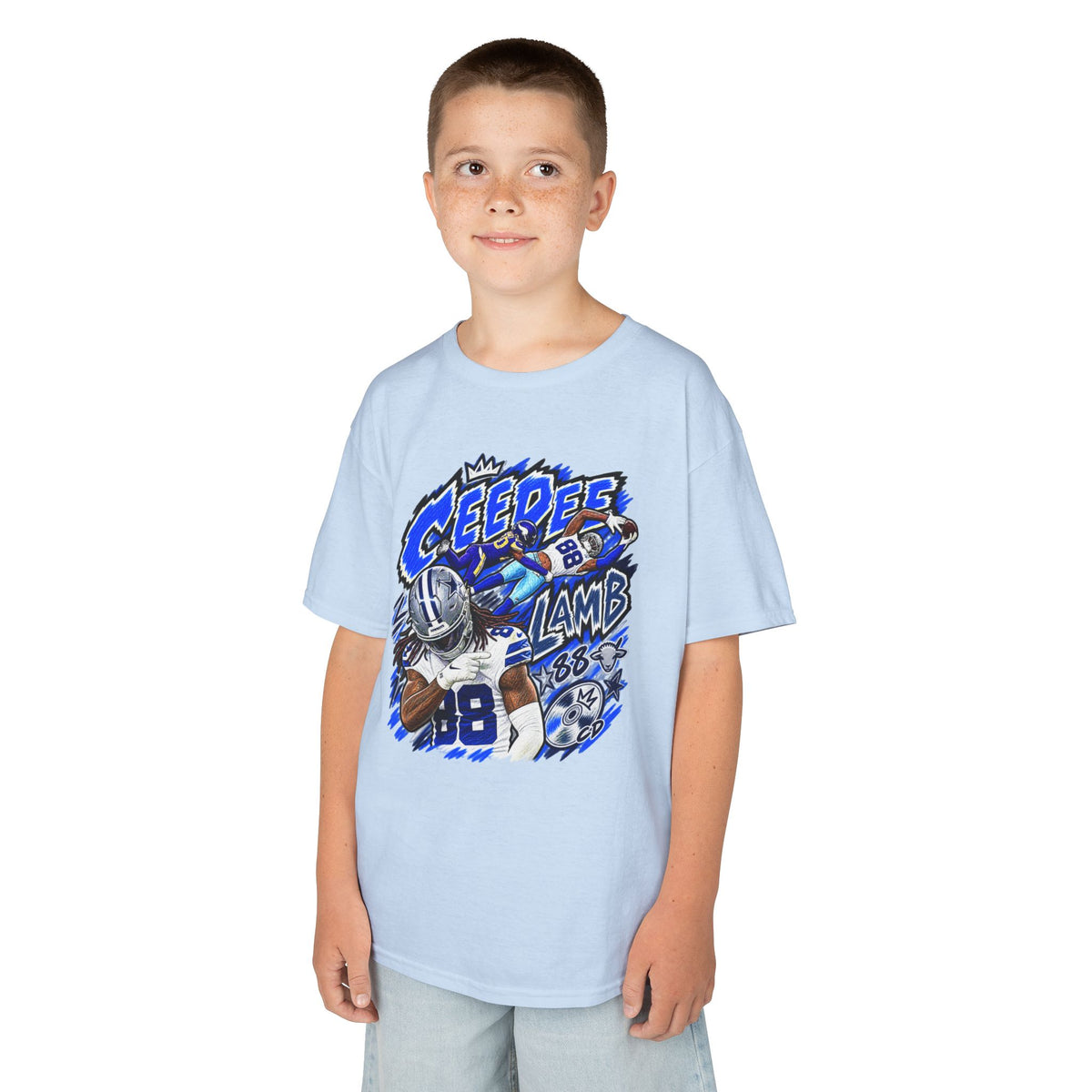 YOUTH CeeDee Lamb Graphic T-Shirt - Sunday Standouts Sketch Series