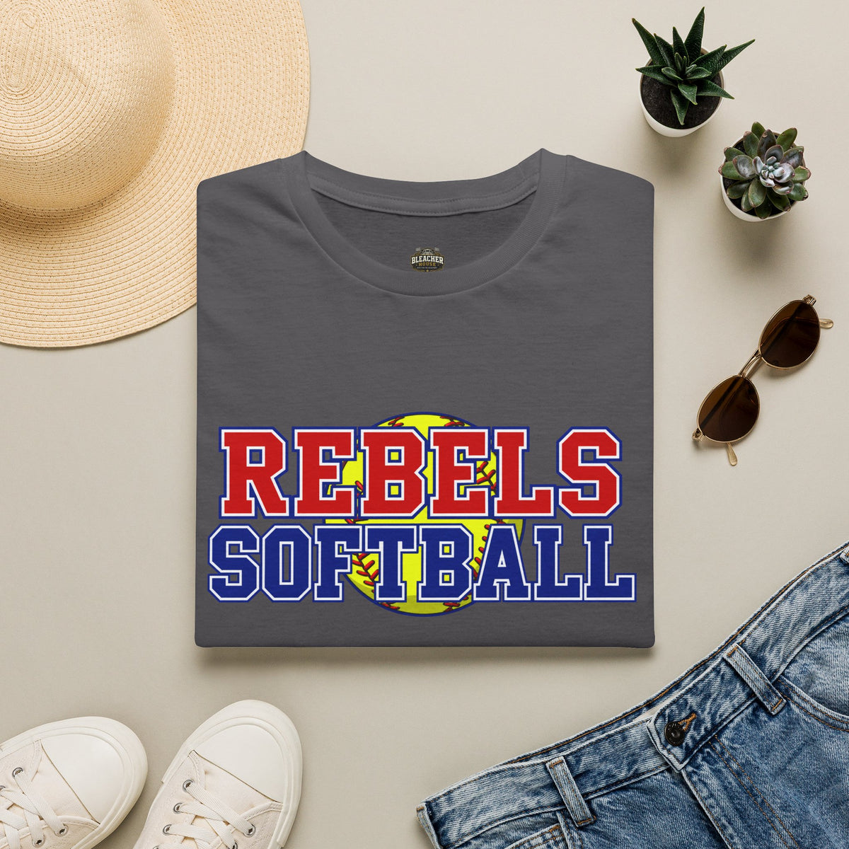 Rebels Softball T-Shirt — Retro Team Spirit Soft Tee