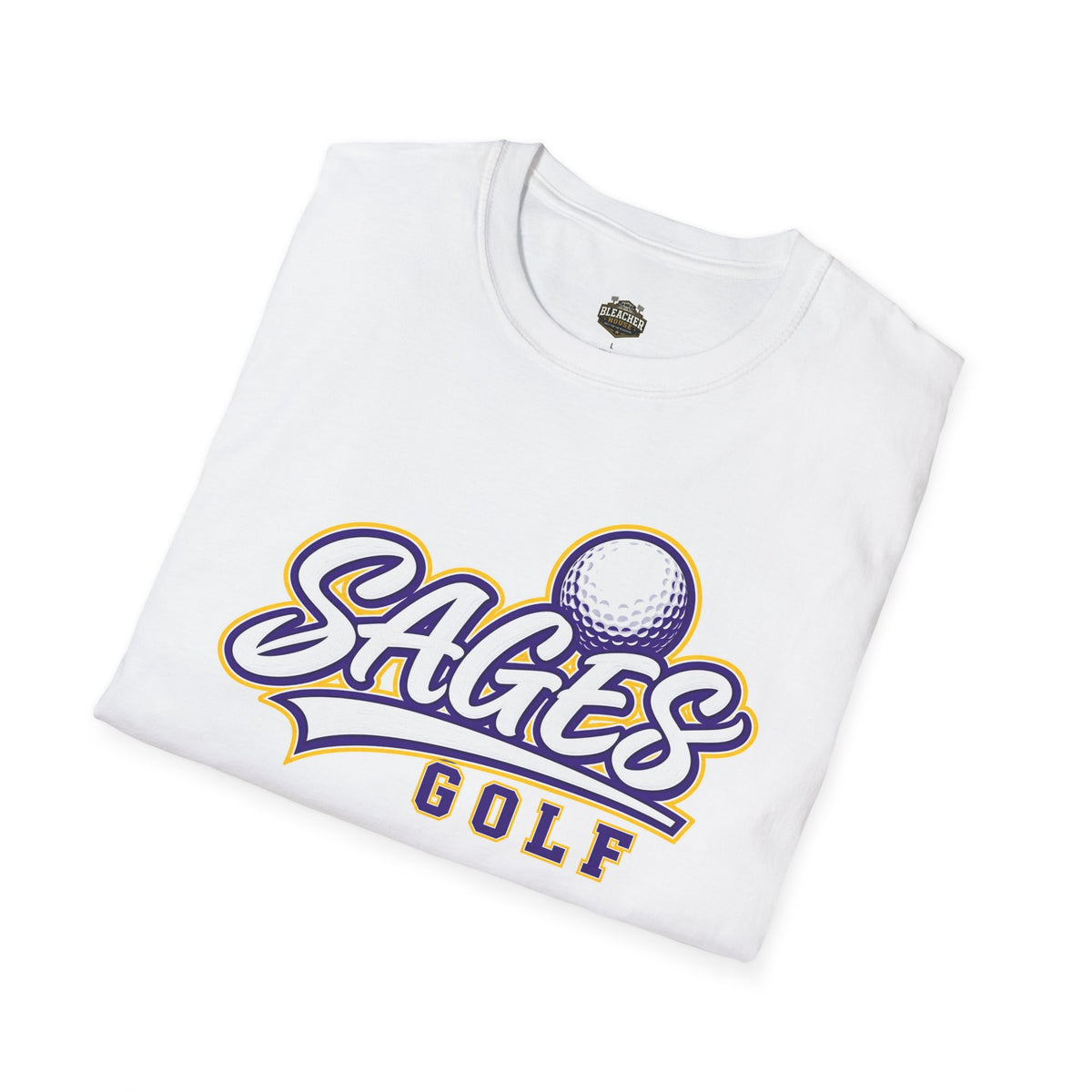 Sages Golf Team T‑Shirt — Vintage Script Golf Ball Logo
