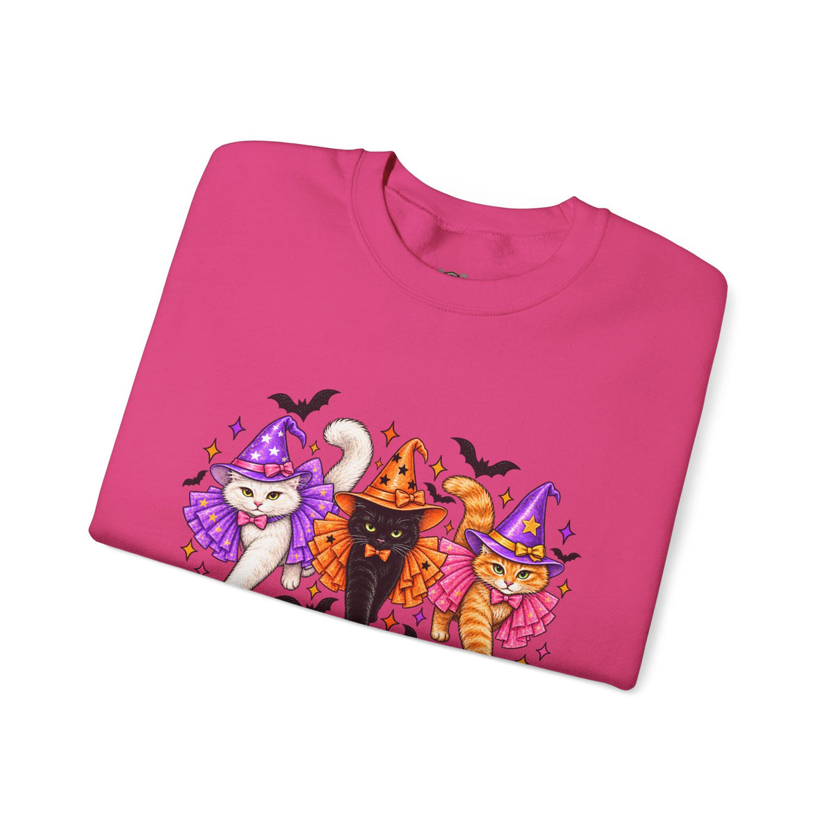 Halloween Witch Cats Crewneck Sweatshirt