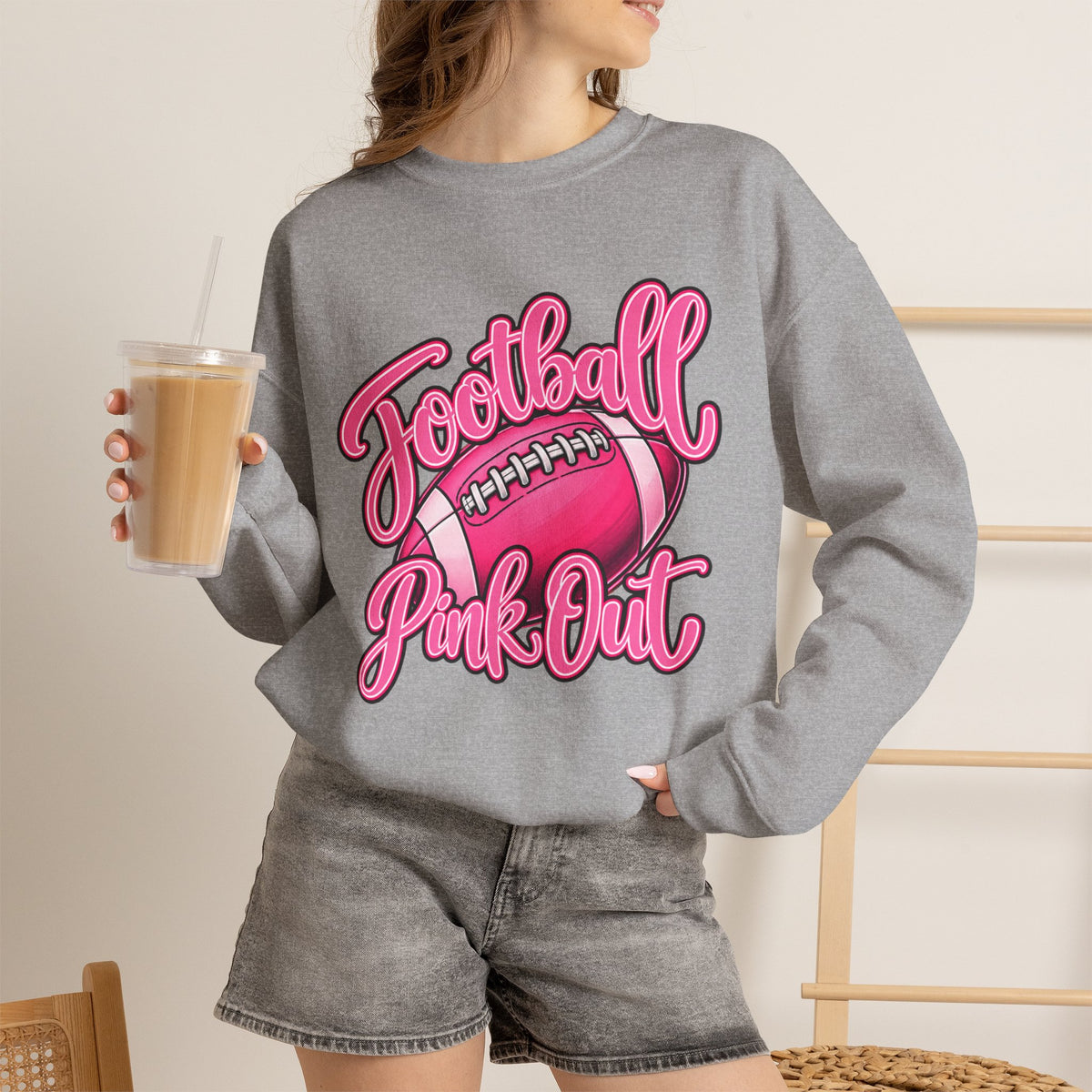 Football Pink Out Sweatshirt