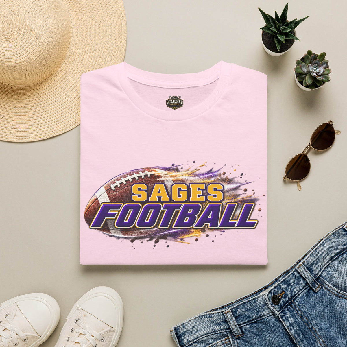 Sages Flaming Football T-Shirt