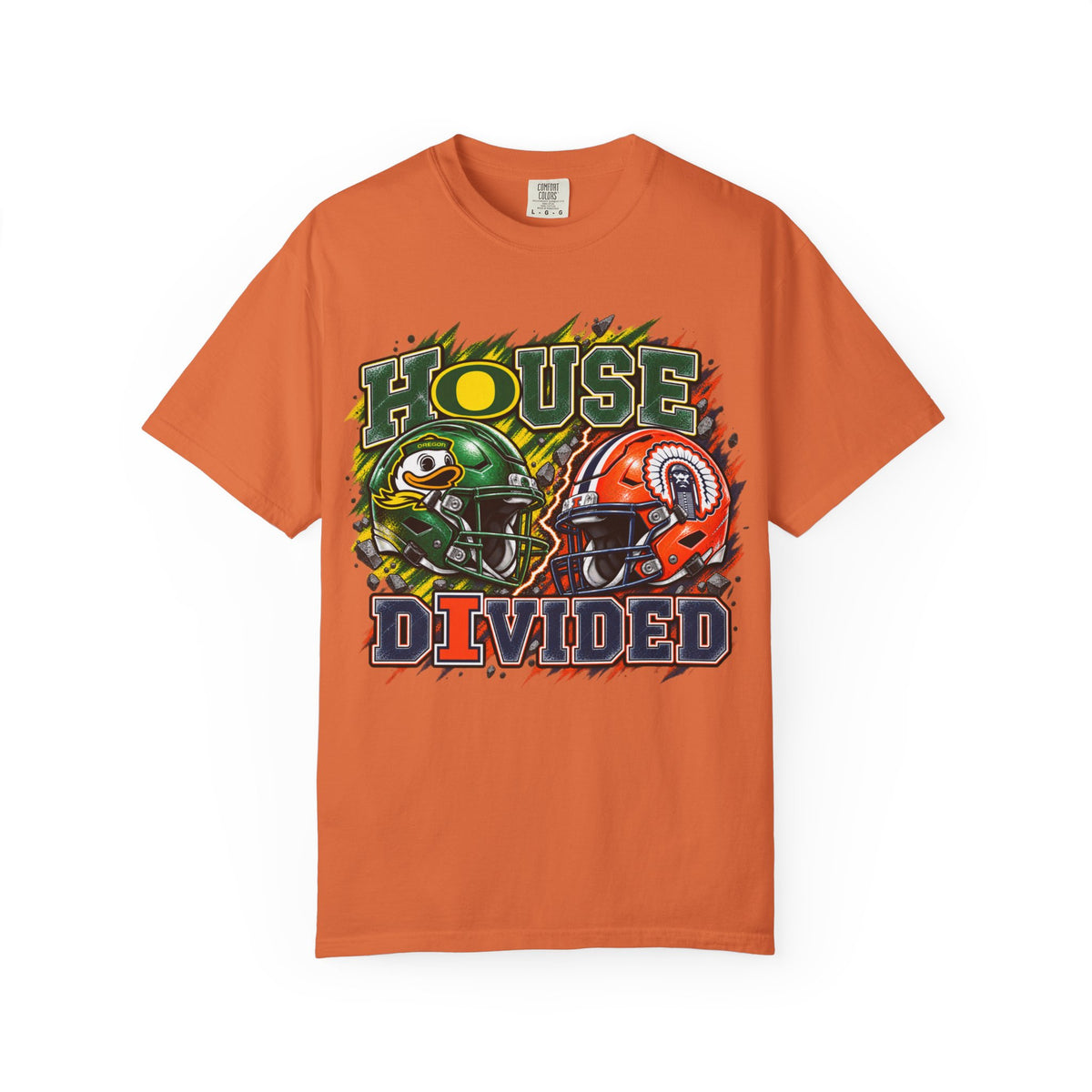 House Divided Football T-Shirt - Oregon vs. Illinois