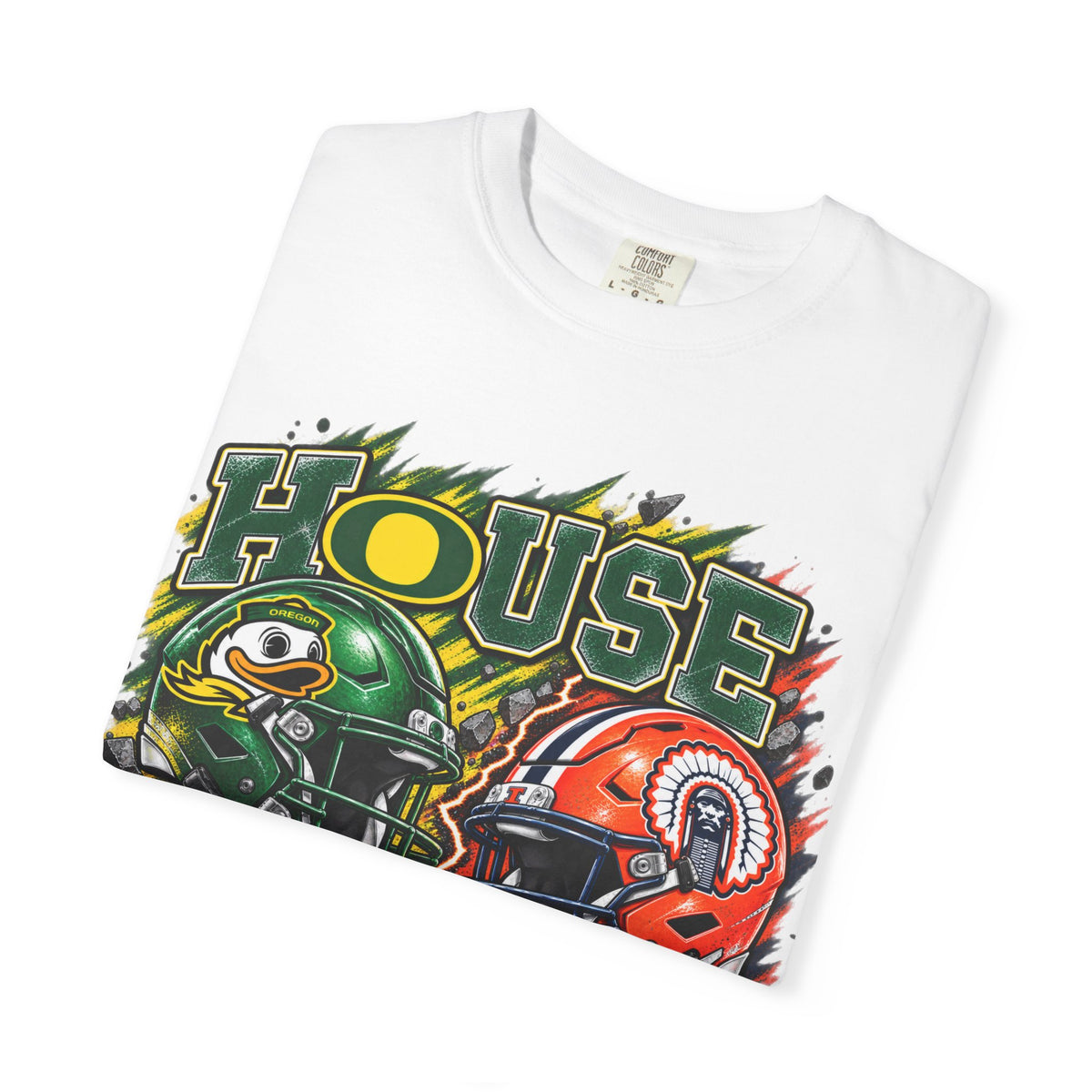 House Divided Football T-Shirt - Oregon vs. Illinois