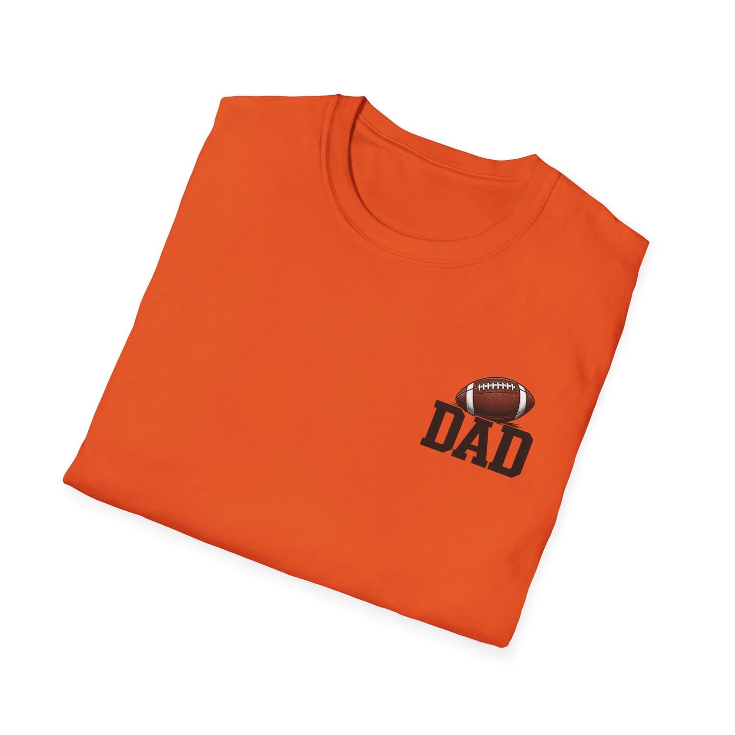 Football Dad T‑Shirt — 'DAD' with Football Chest Print