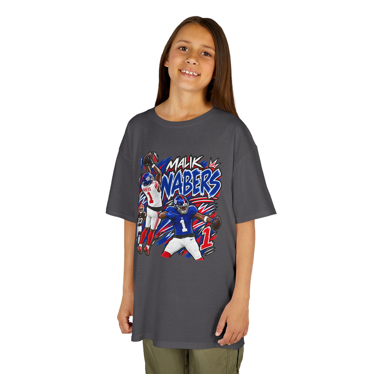 Malik Nabers Graphic T-Shirt - Sunday Standouts Sketch Series
